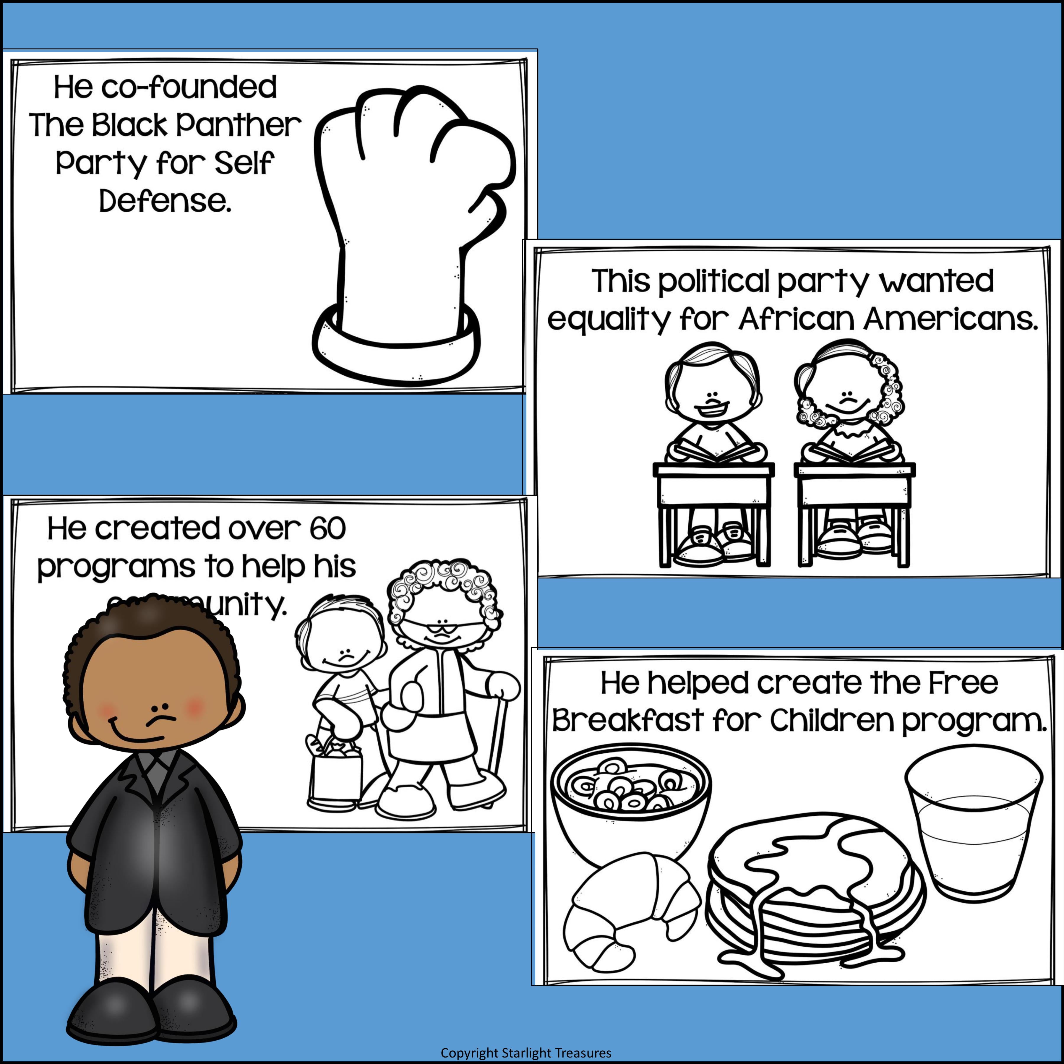 Huey P. Newton Mini Book for Early Readers: Black History Month