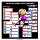 Classroom Decor Pack - Sports Theme