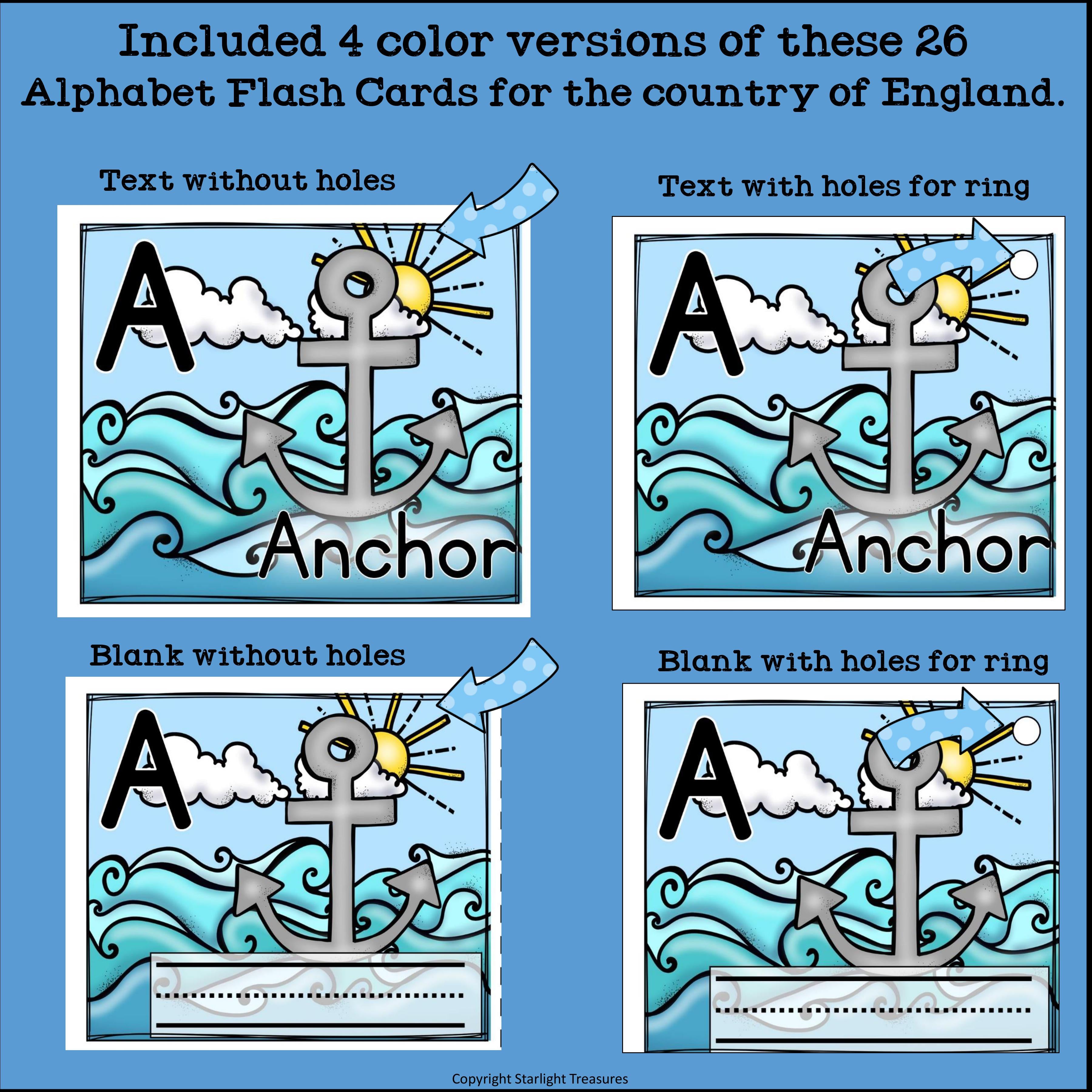England Flash Cards