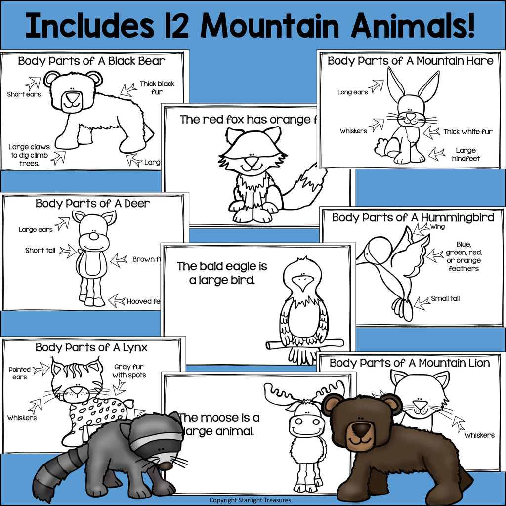 The Mountains Mini Book for Early Readers: Mountain Animals