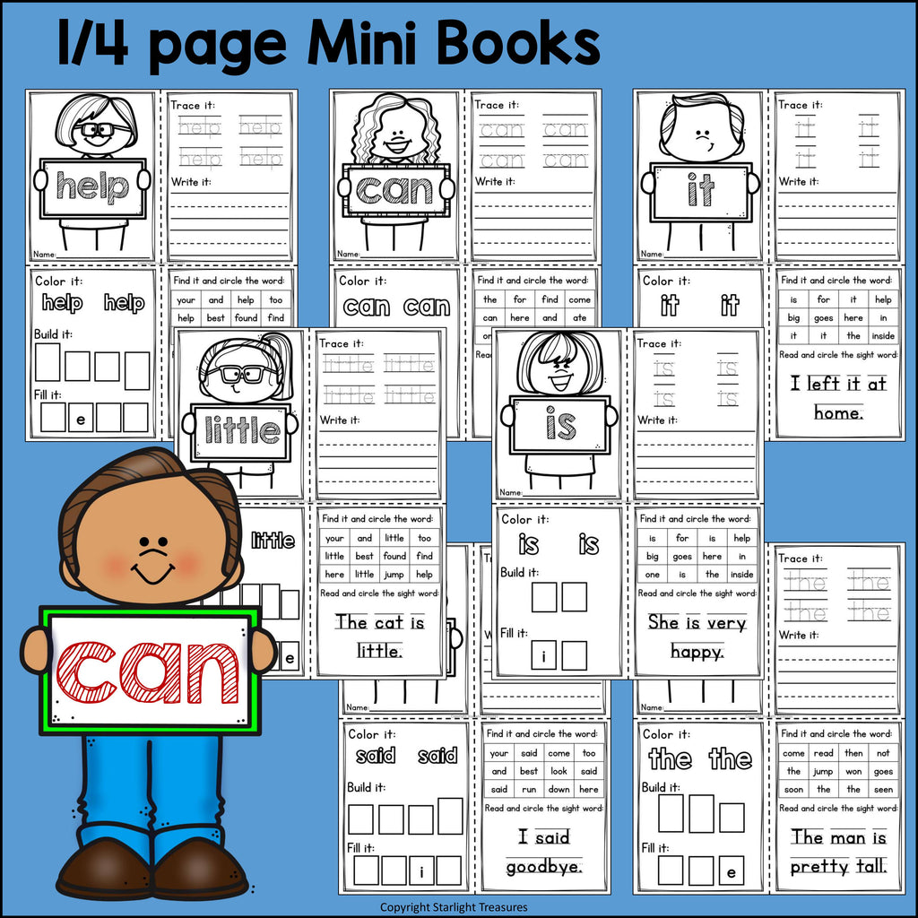 Dolch Sight Words Mini Books for Early Readers
