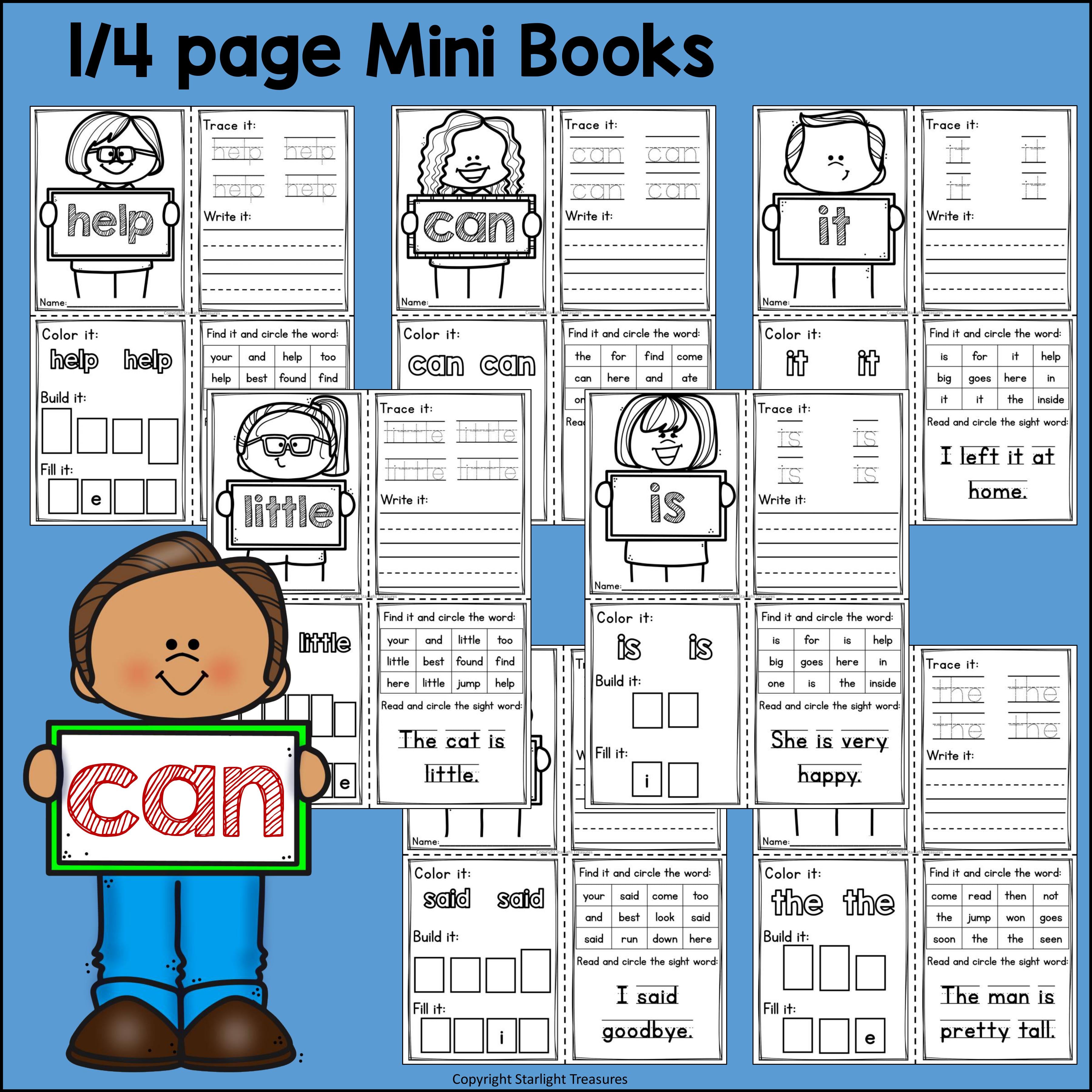Dolch Sight Words Mini Books for Early Readers