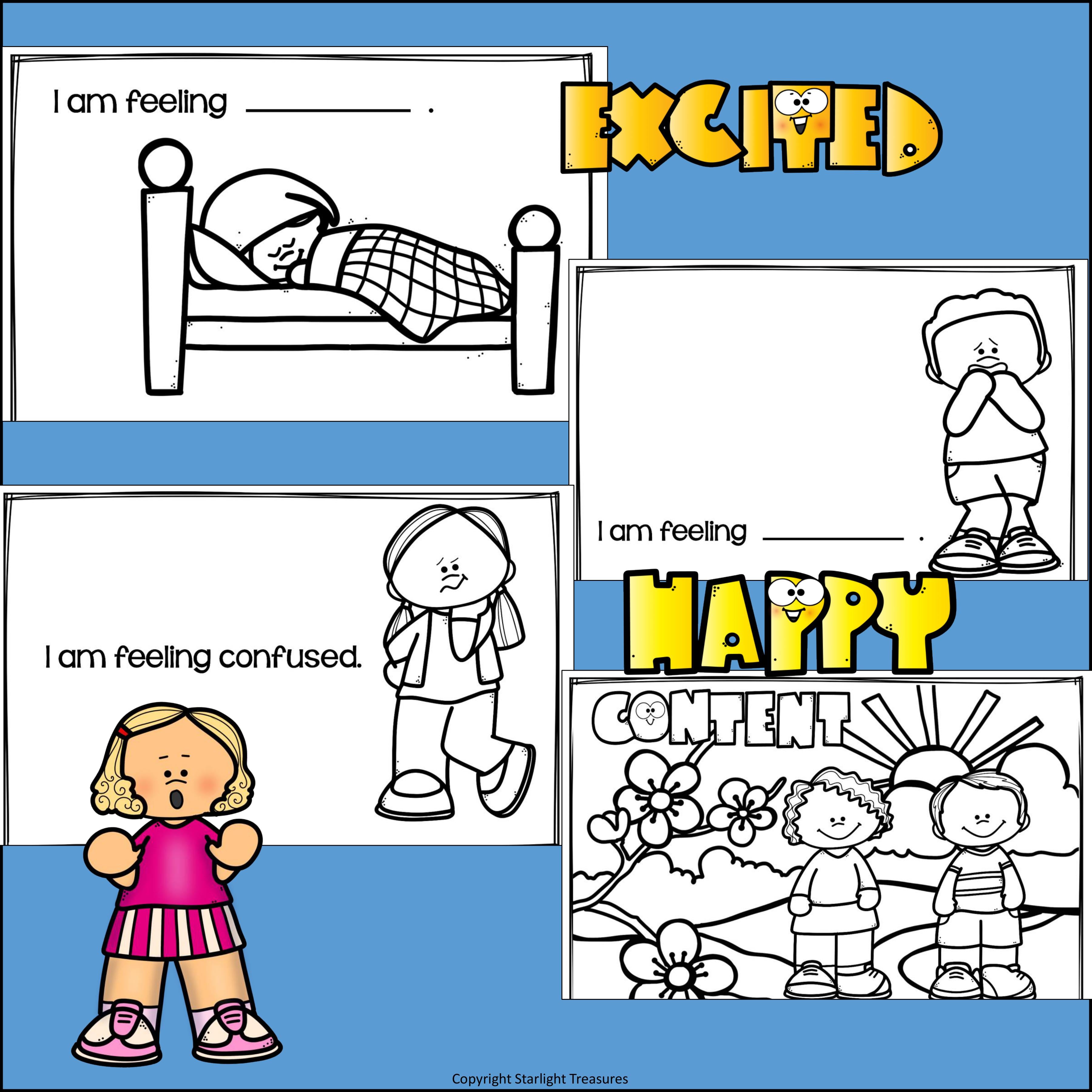 My Emotions and Feelings Mini Book for Early Readers