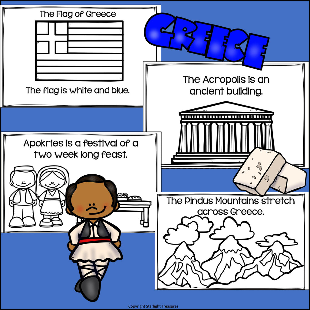 Greece Mini Book for Early Readers - A Country Study