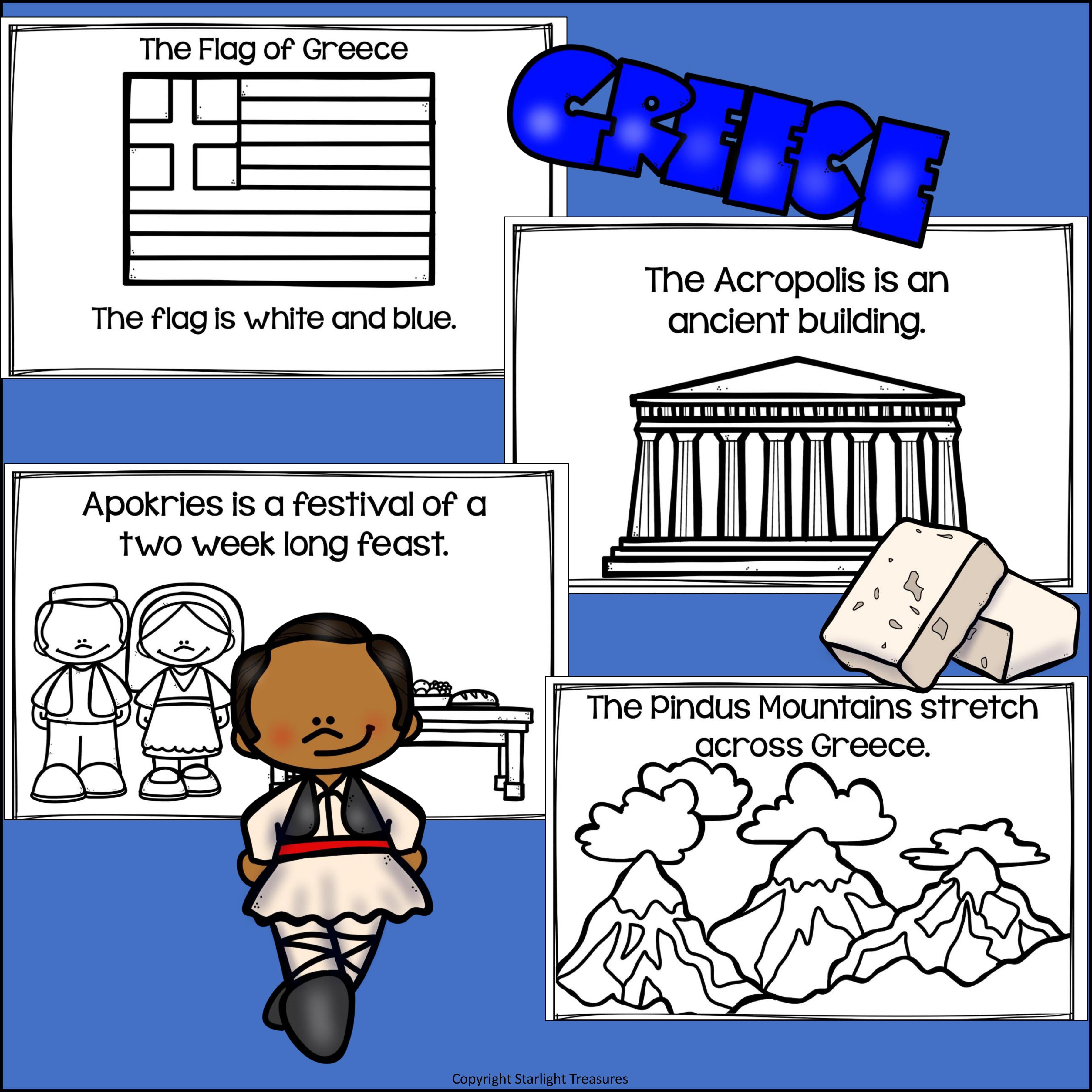 Greece Mini Book for Early Readers - A Country Study