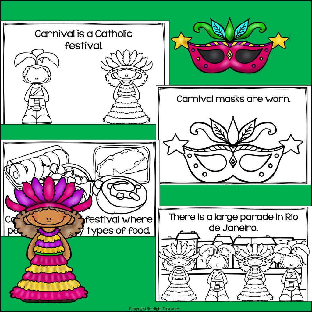 Carnival in Brazil Mini Book for Early Readers