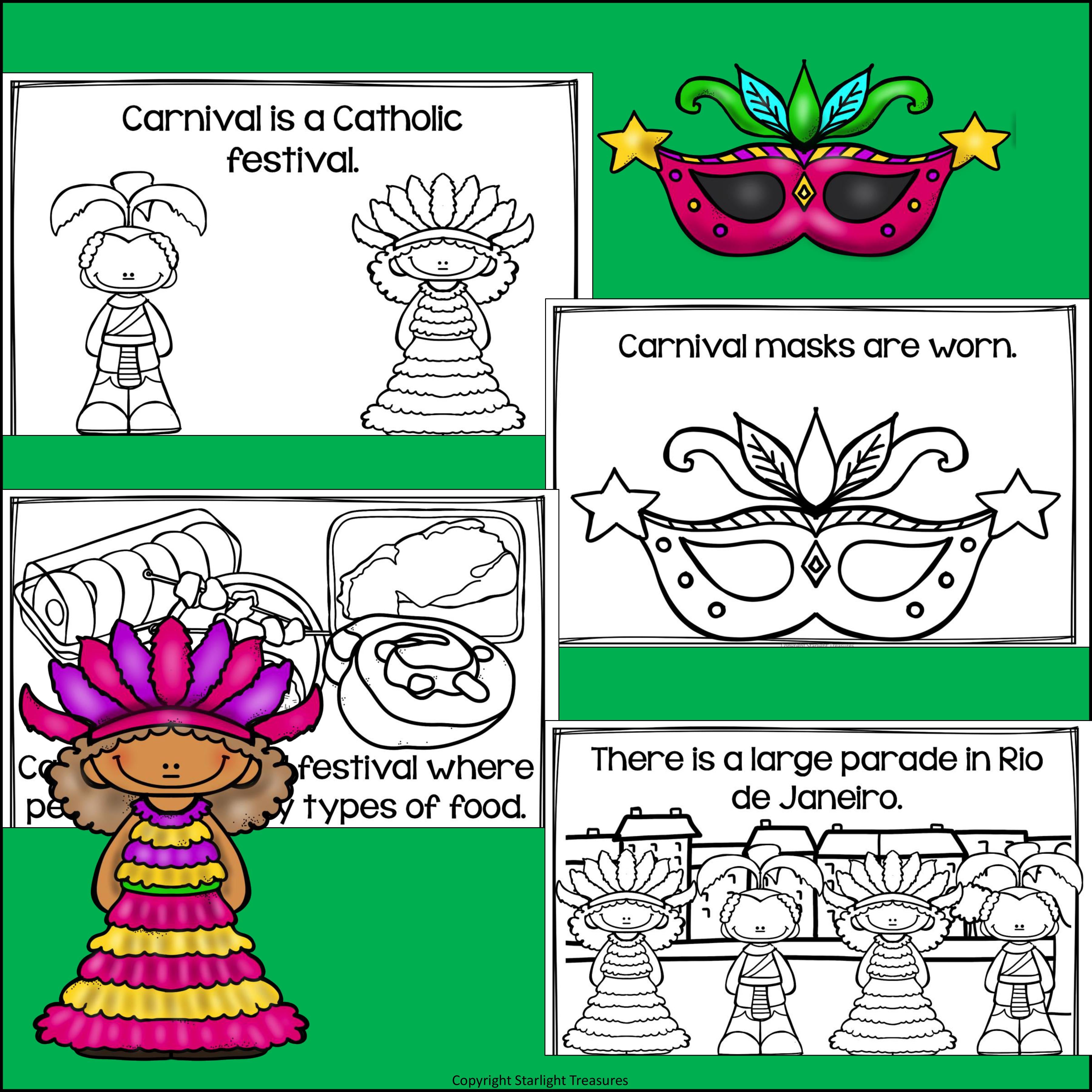 Carnival in Brazil Mini Book for Early Readers