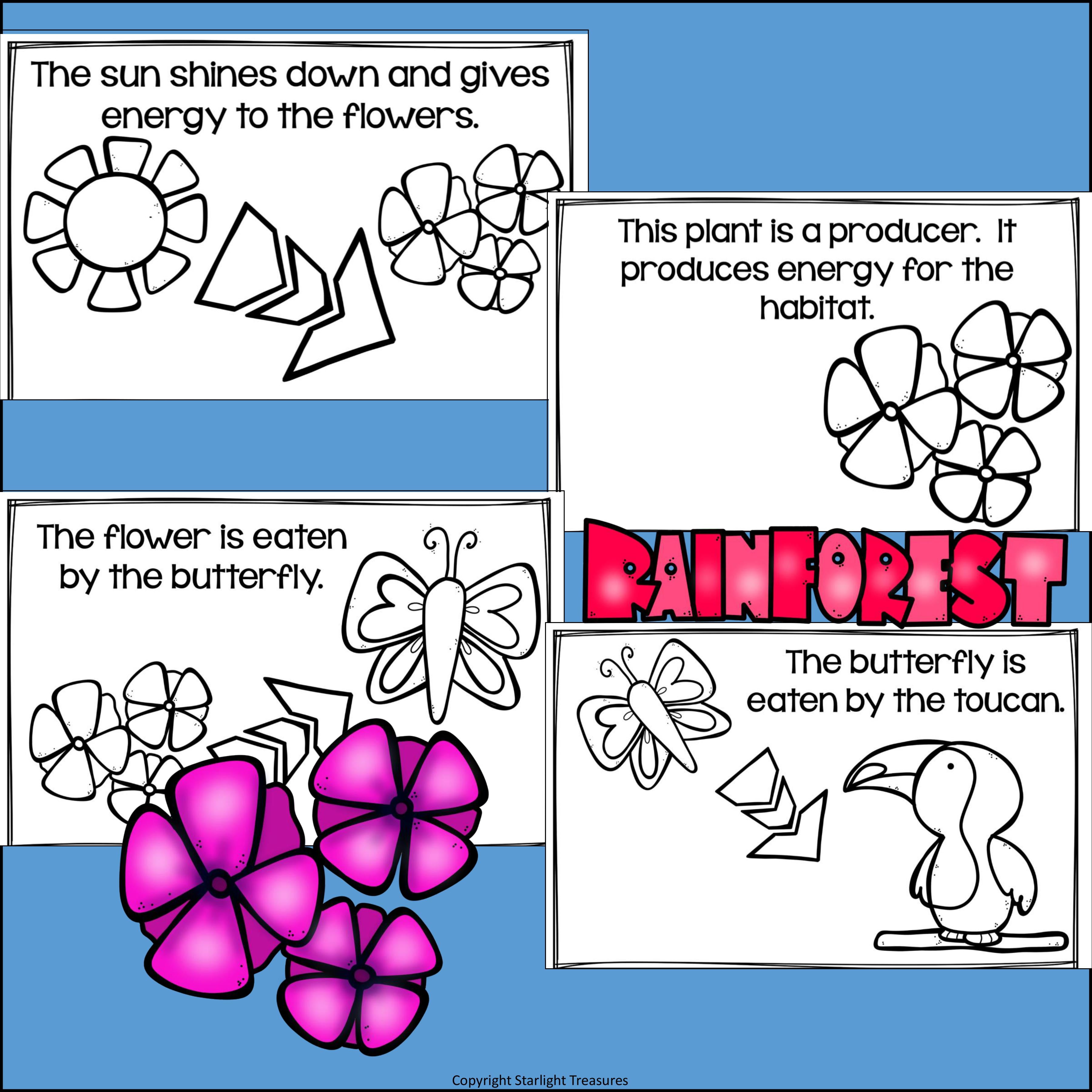 Rainforest Food Chain Mini Book for Early Readers - Food Chains