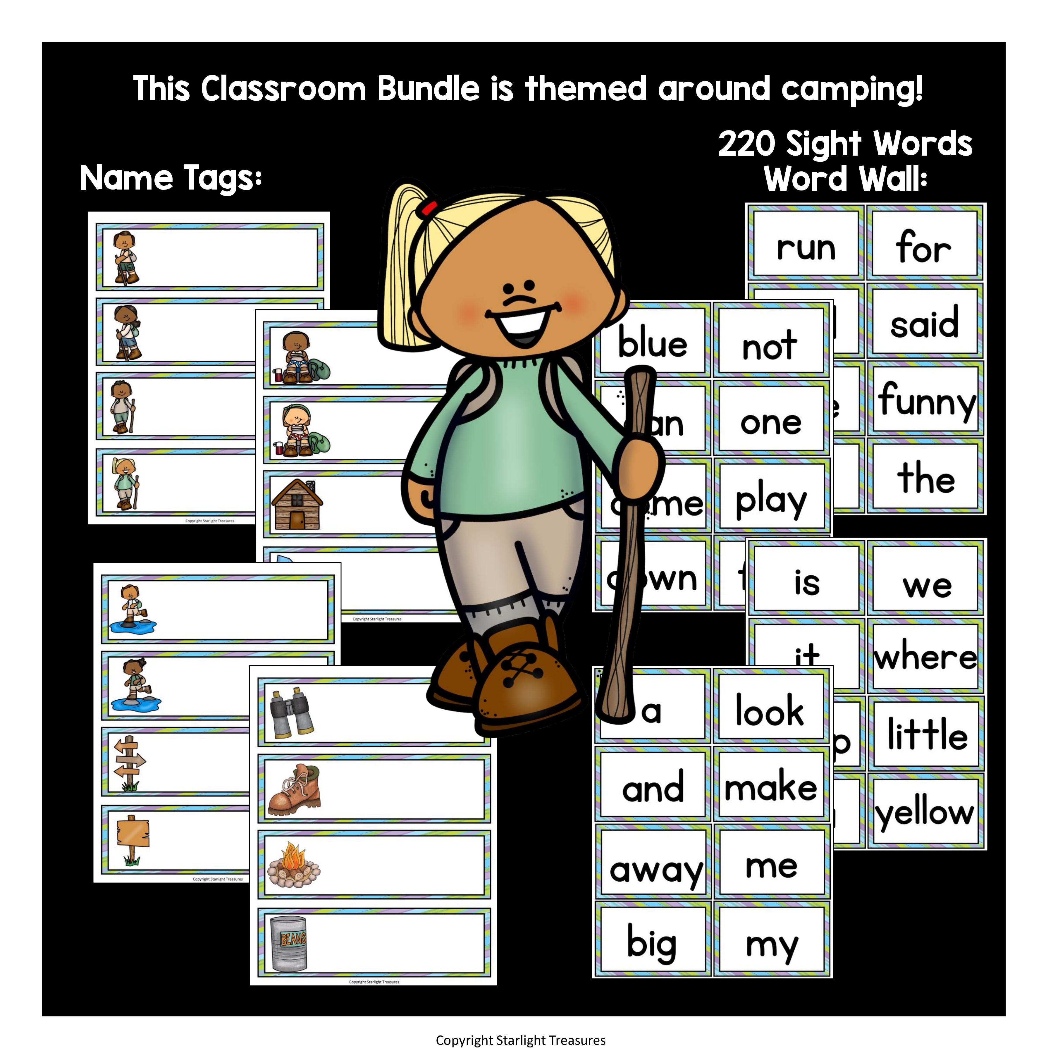 Classroom Decor Pack - Camping Theme