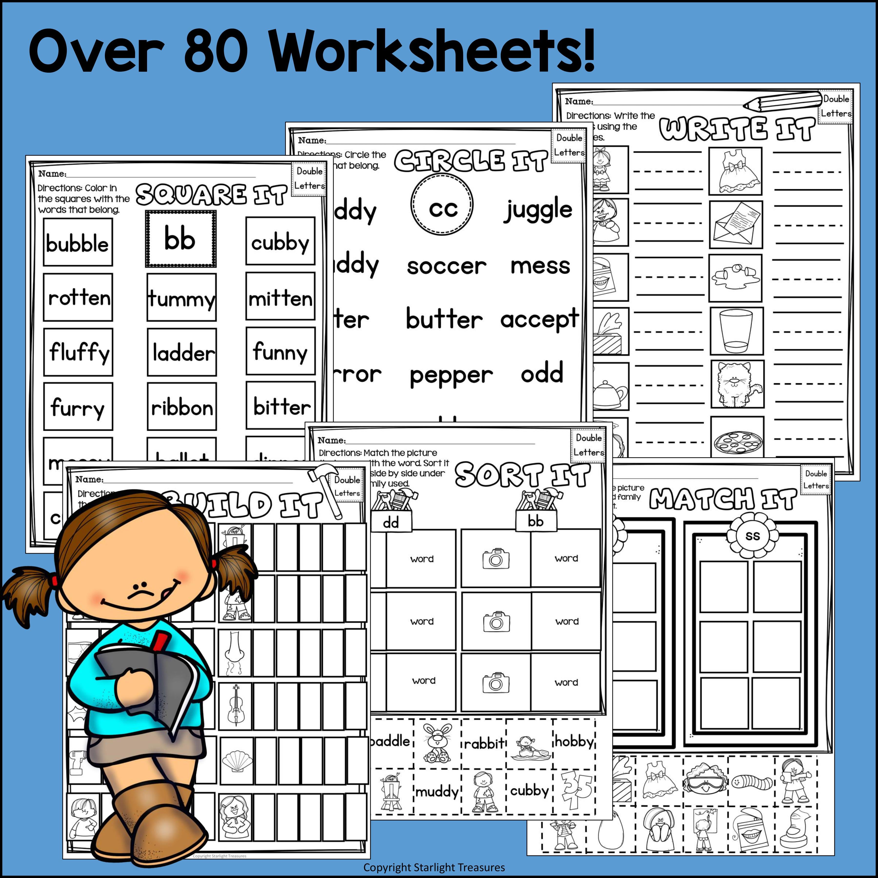 Double Consonants Worksheets and Activities for Early Readers