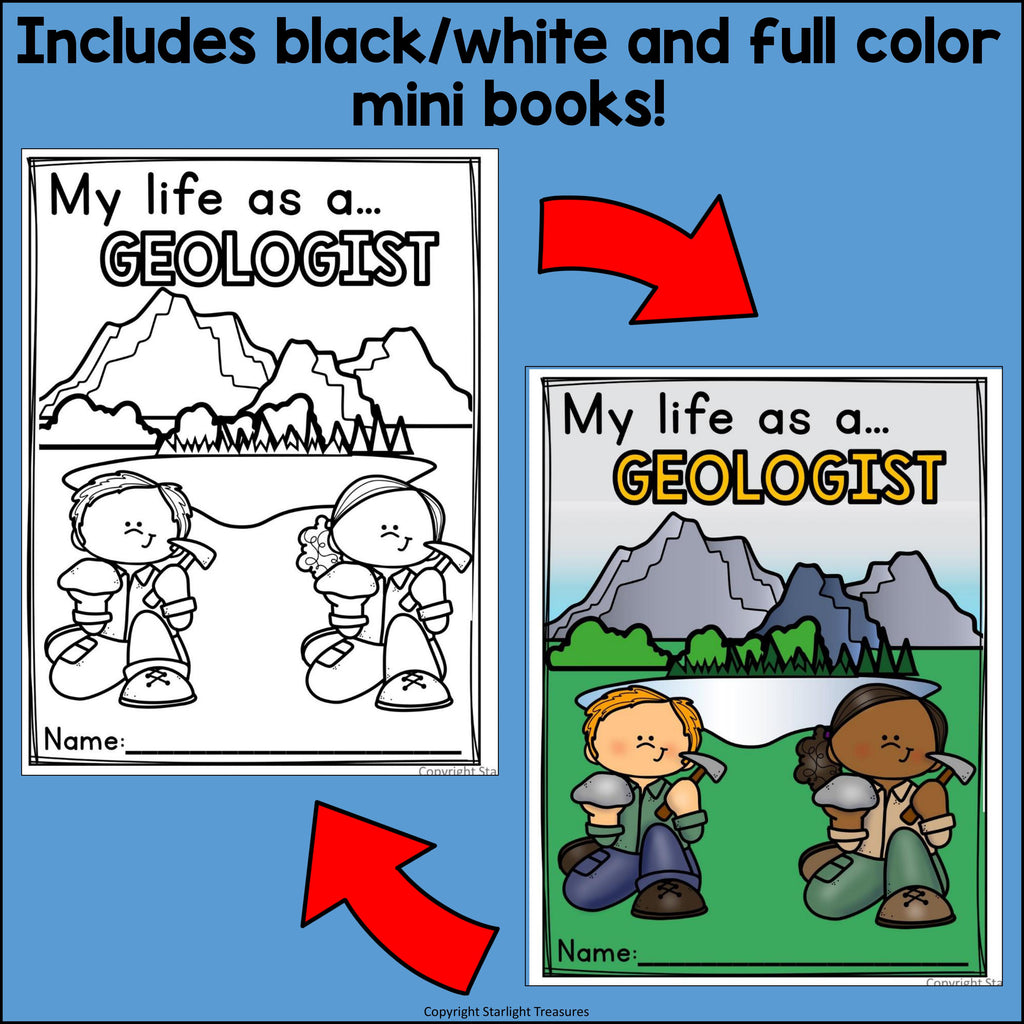 Geologist Mini Book for Early Readers - Types of Scientists