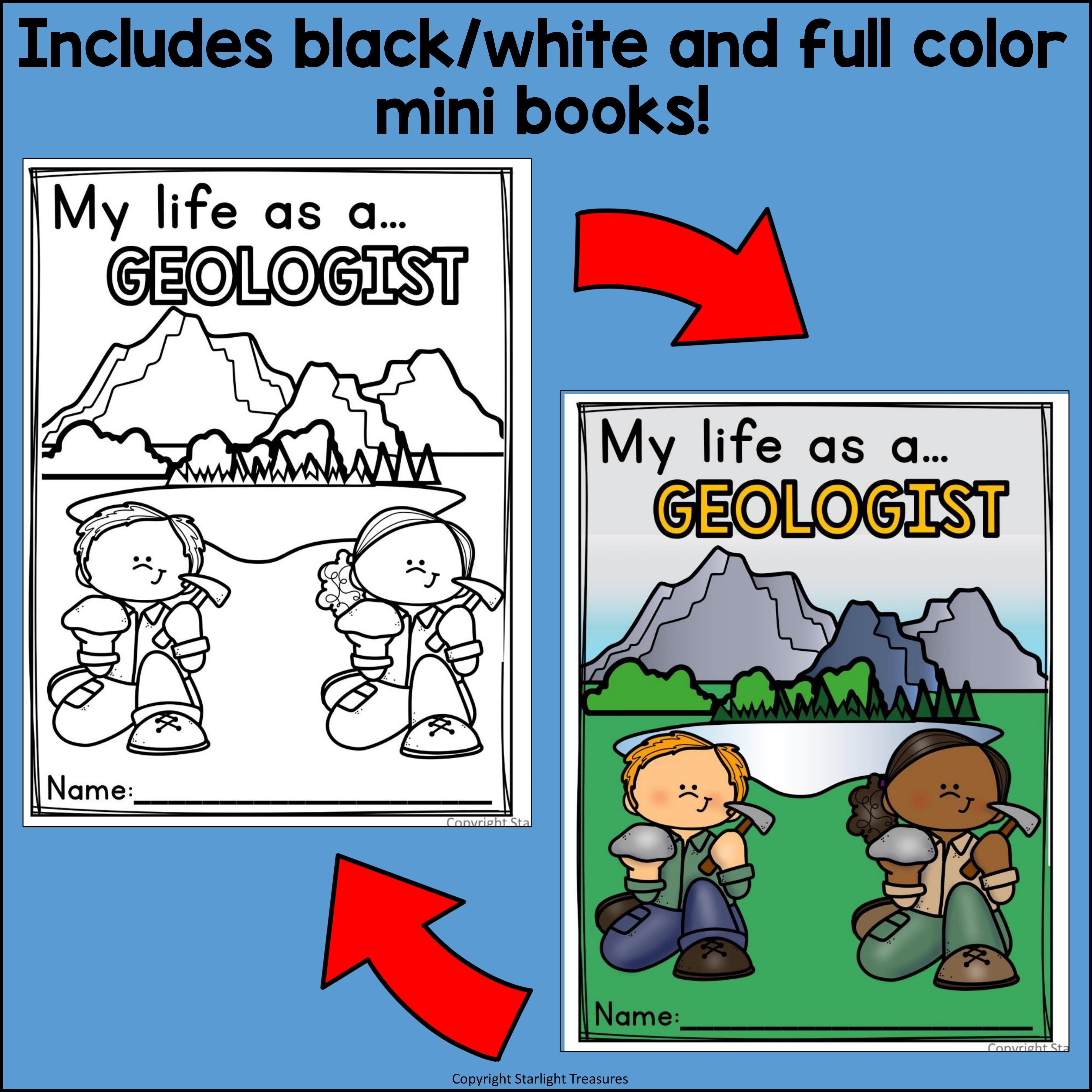 Geologist Mini Book for Early Readers - Types of Scientists