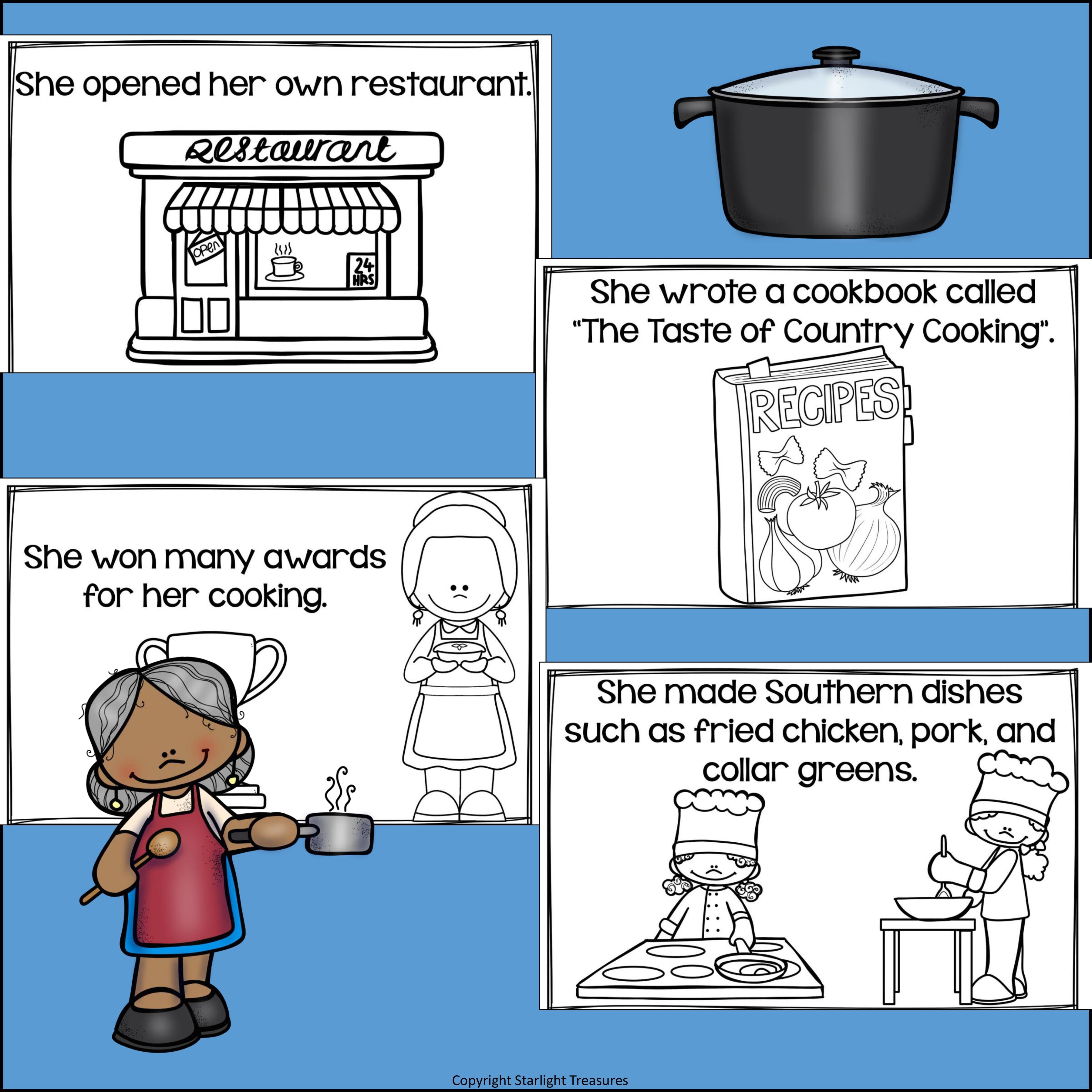 Edna Lewis Mini Book for Early Readers: Black History Month