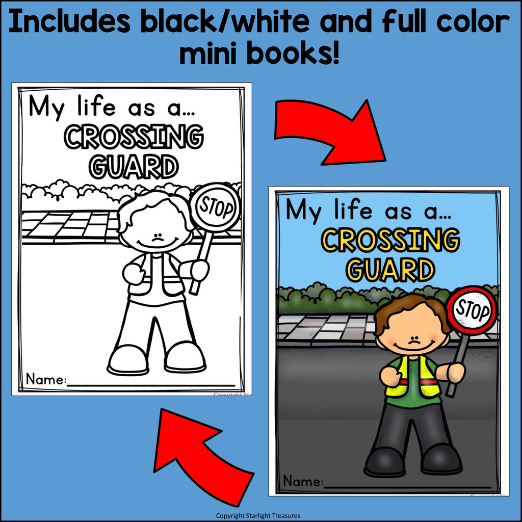 Crossing Guard Mini Book for Early Readers