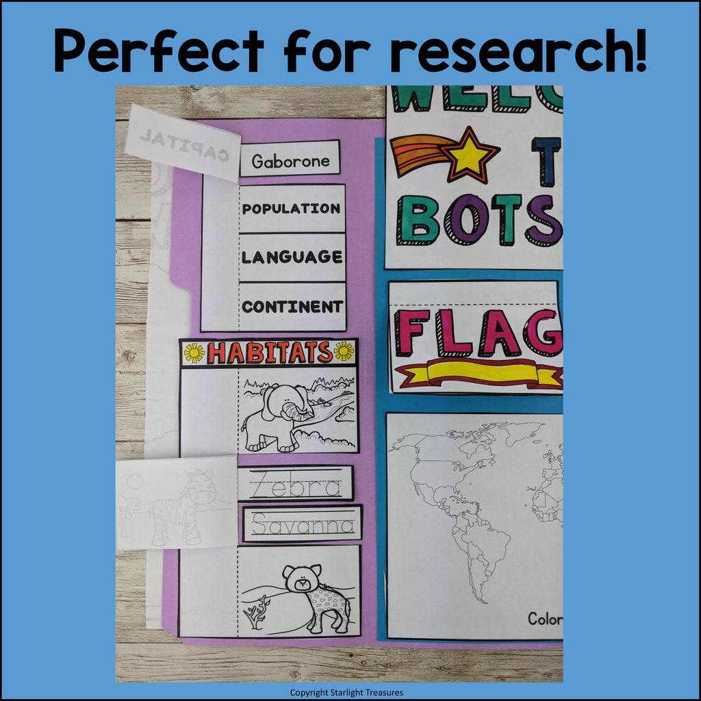 Botswana Lapbook for Early Learners - A Country Study