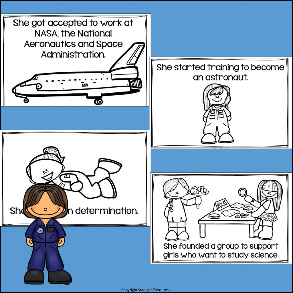 Sally Ride Mini Book for Early Readers: Women's History Month