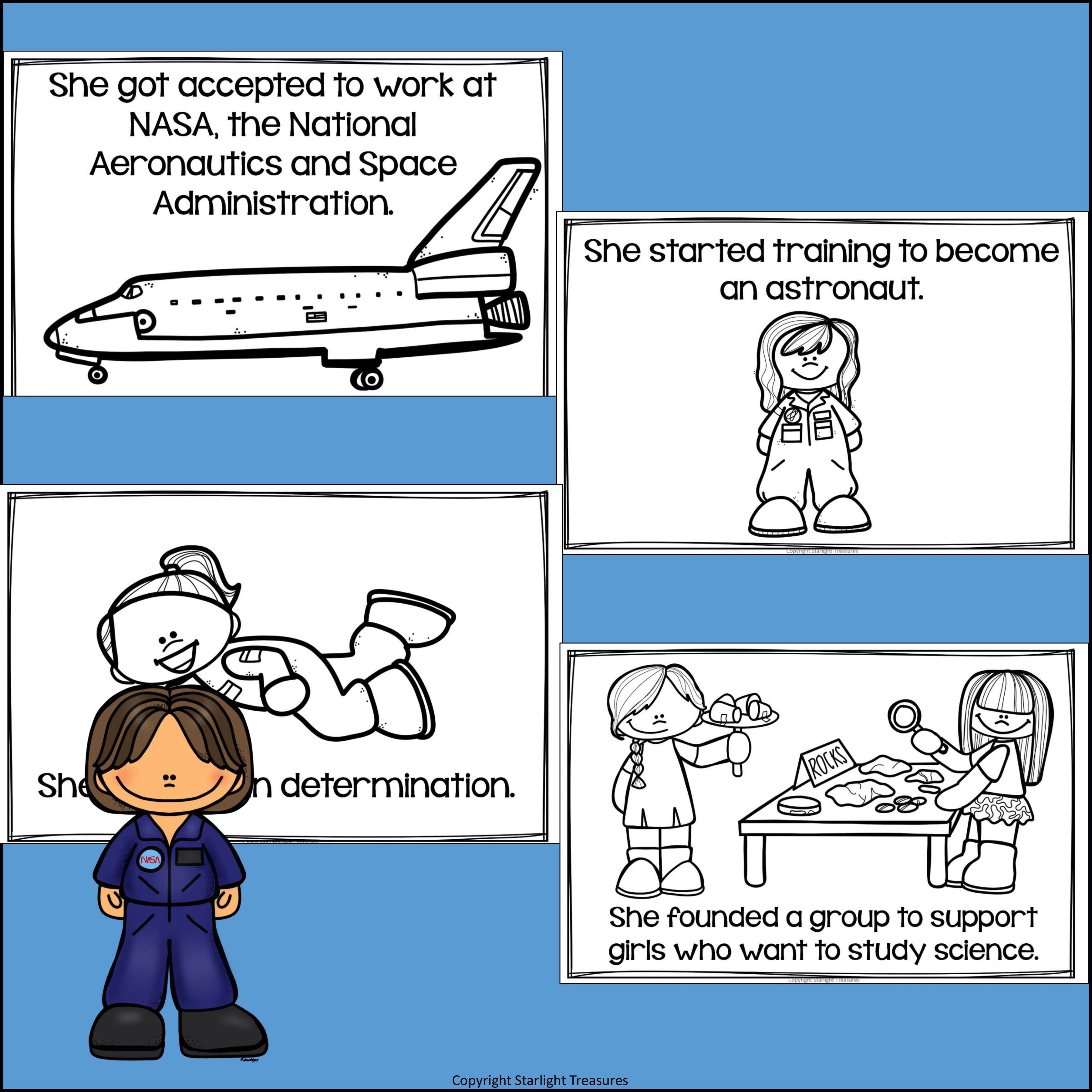 Sally Ride Mini Book for Early Readers: Women's History Month