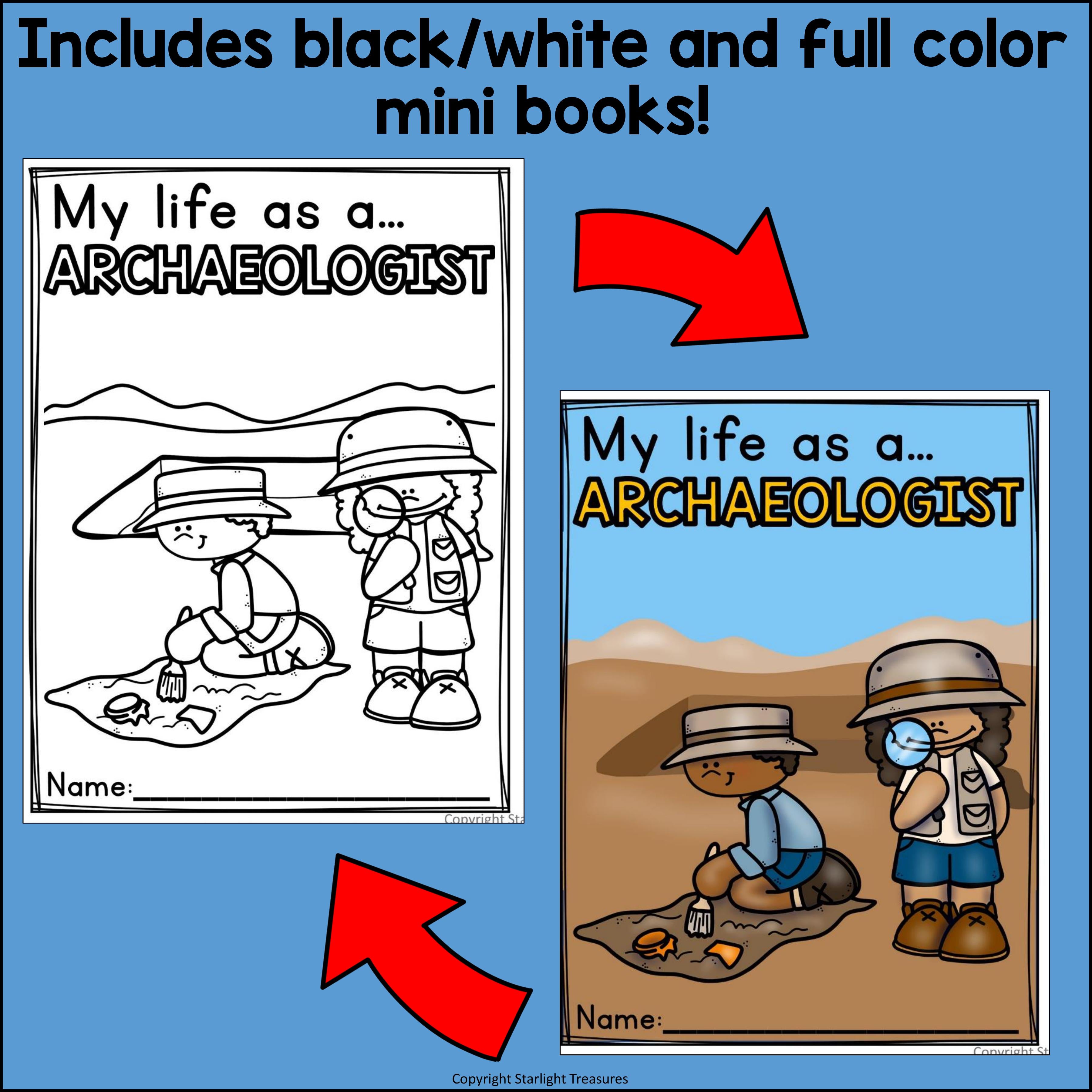 Archaeologist Mini Book for Early Readers - Types of Scientists