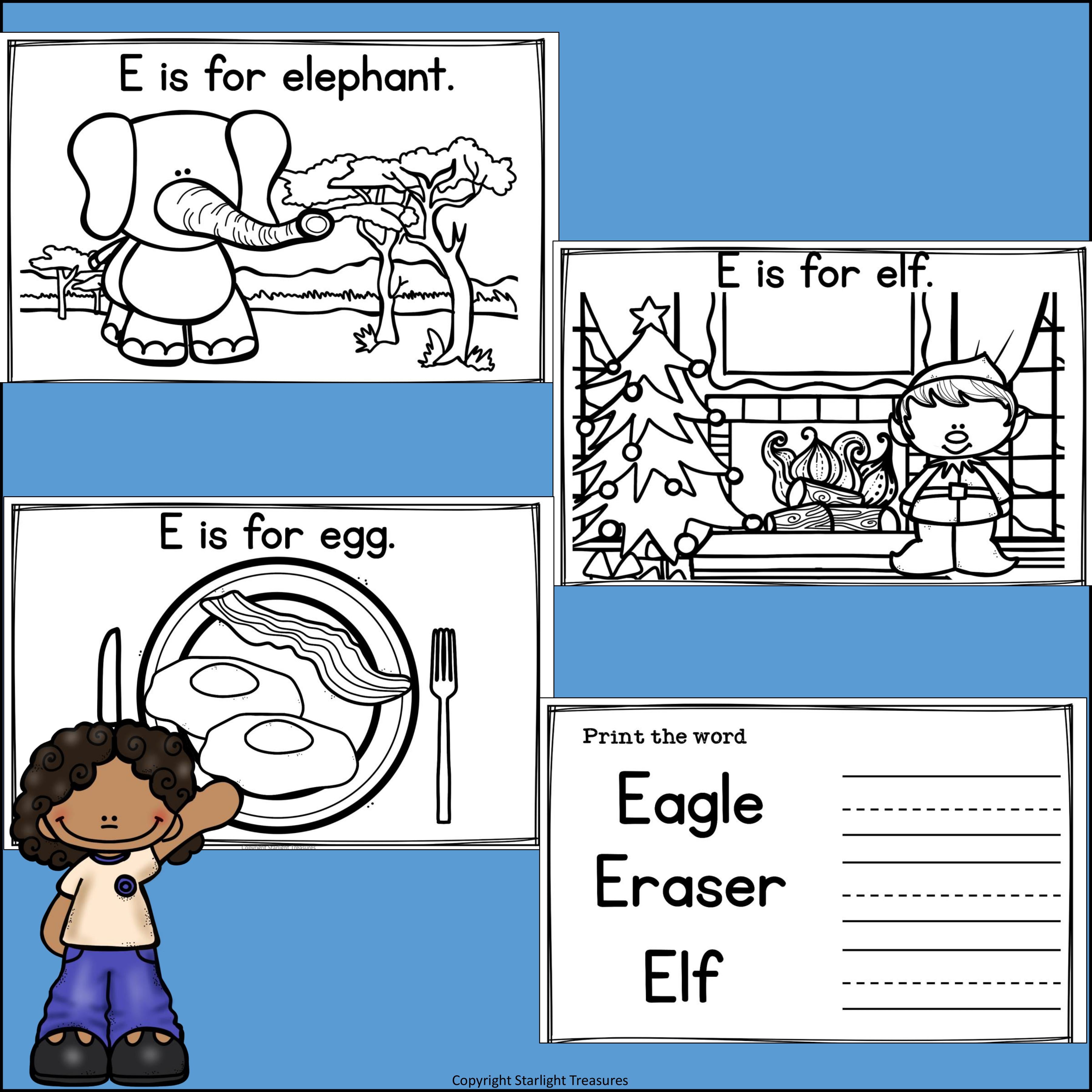 Letter E Mini Book