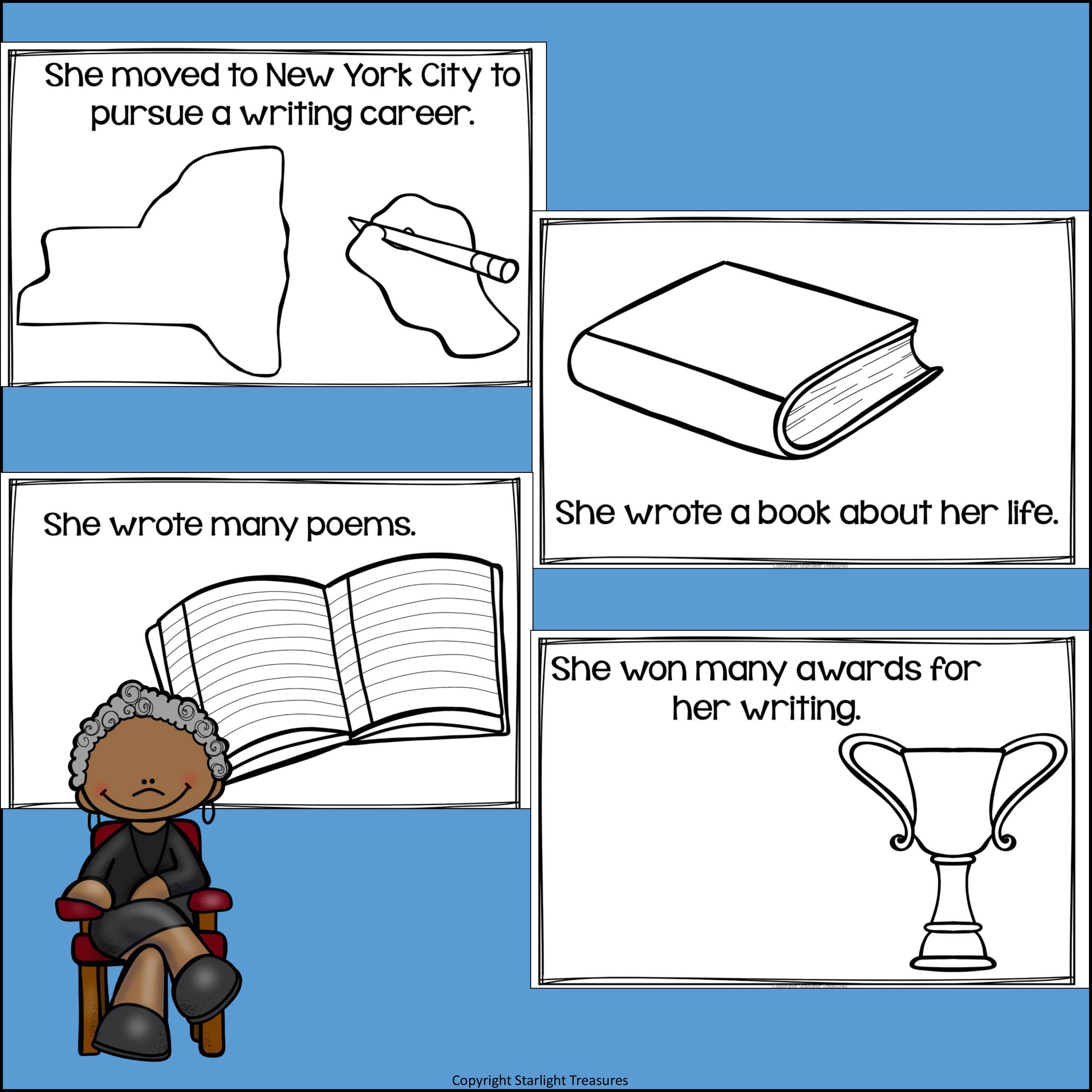 Maya Angelou Mini Book for Early Readers: Black History Month