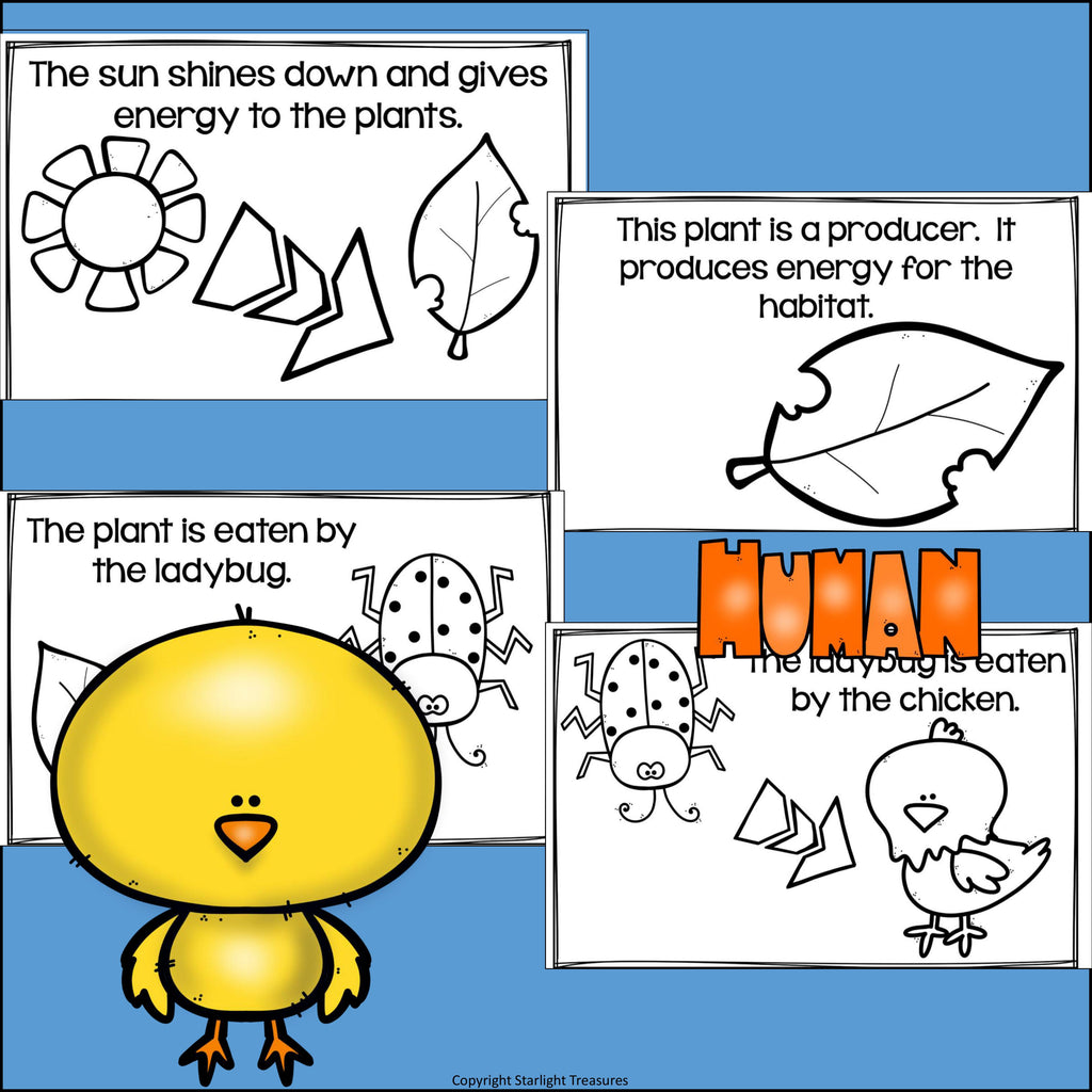 Human Food Chain Mini Book for Early Readers - Food Chains