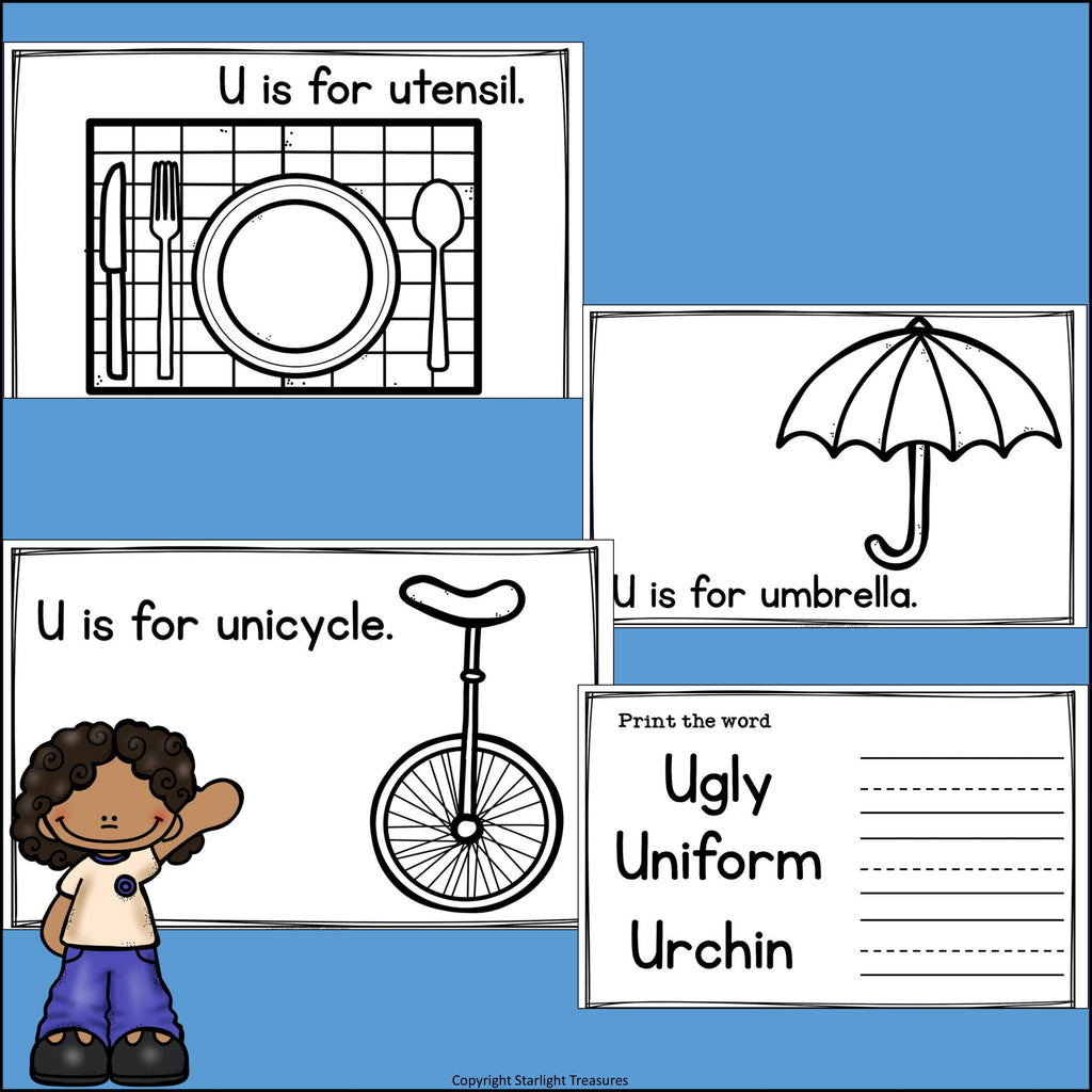 Alphabet Letter of the Week: The Letter U Mini Book