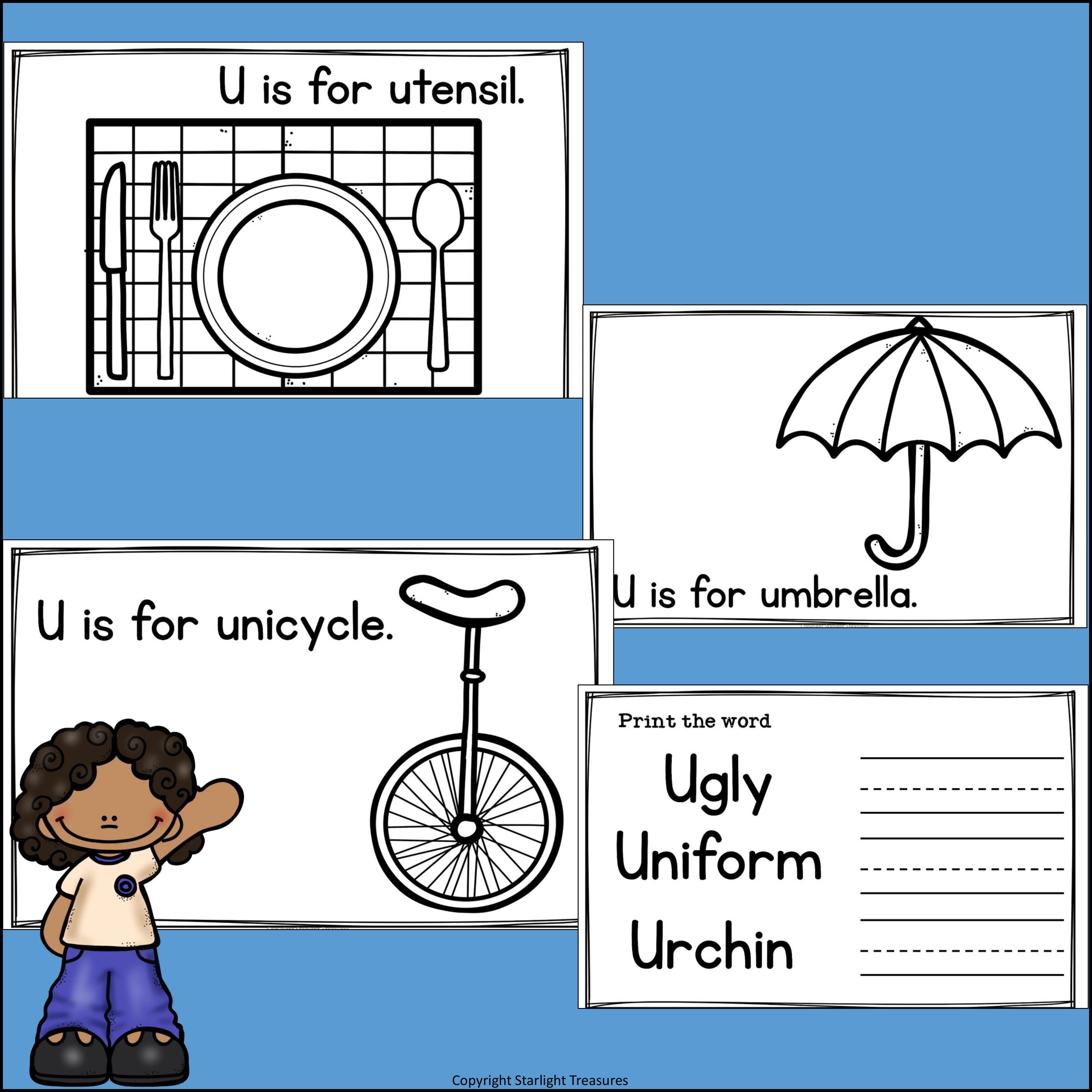 Alphabet Letter of the Week: The Letter U Mini Book