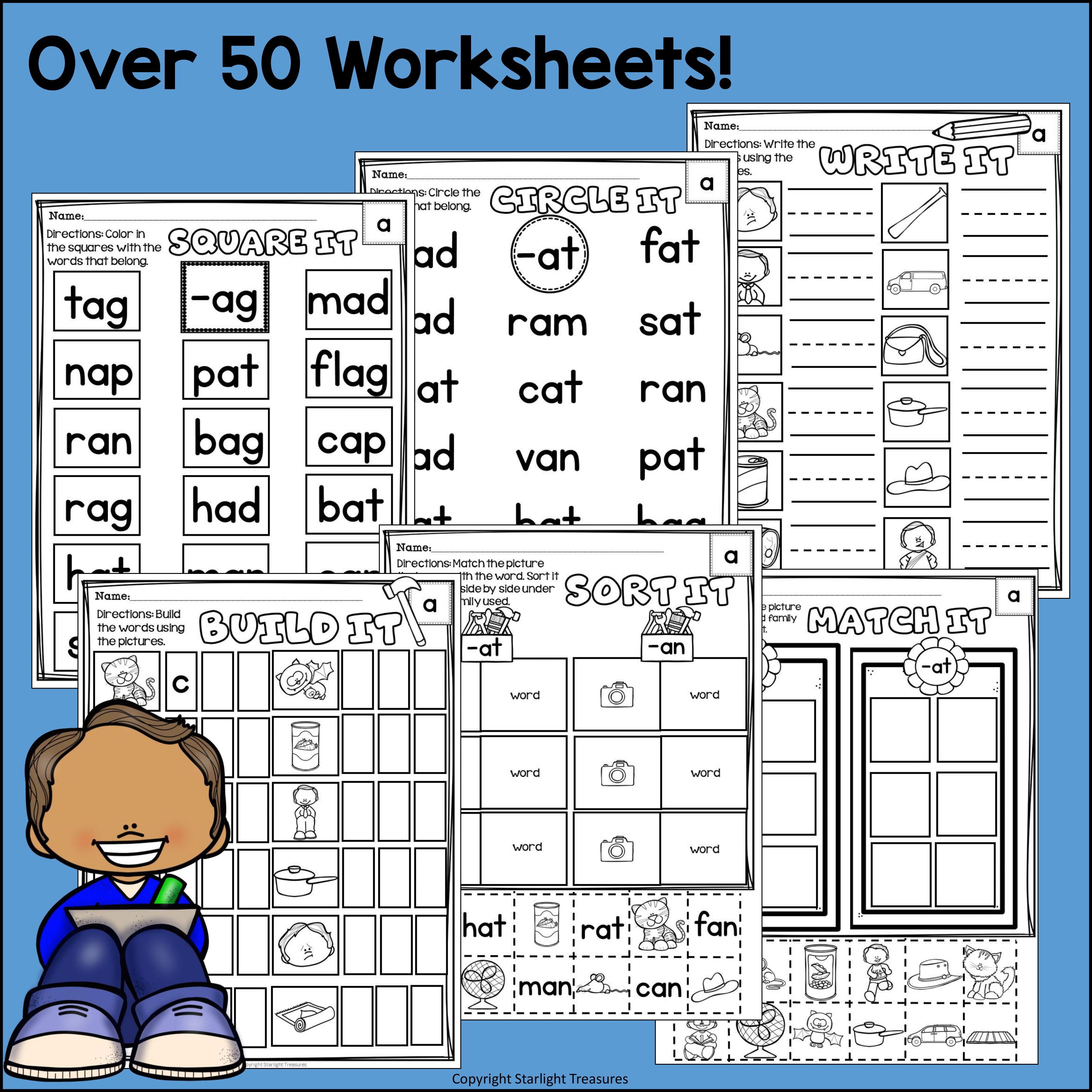 Short A Worksheets and Activities for Early Readers 