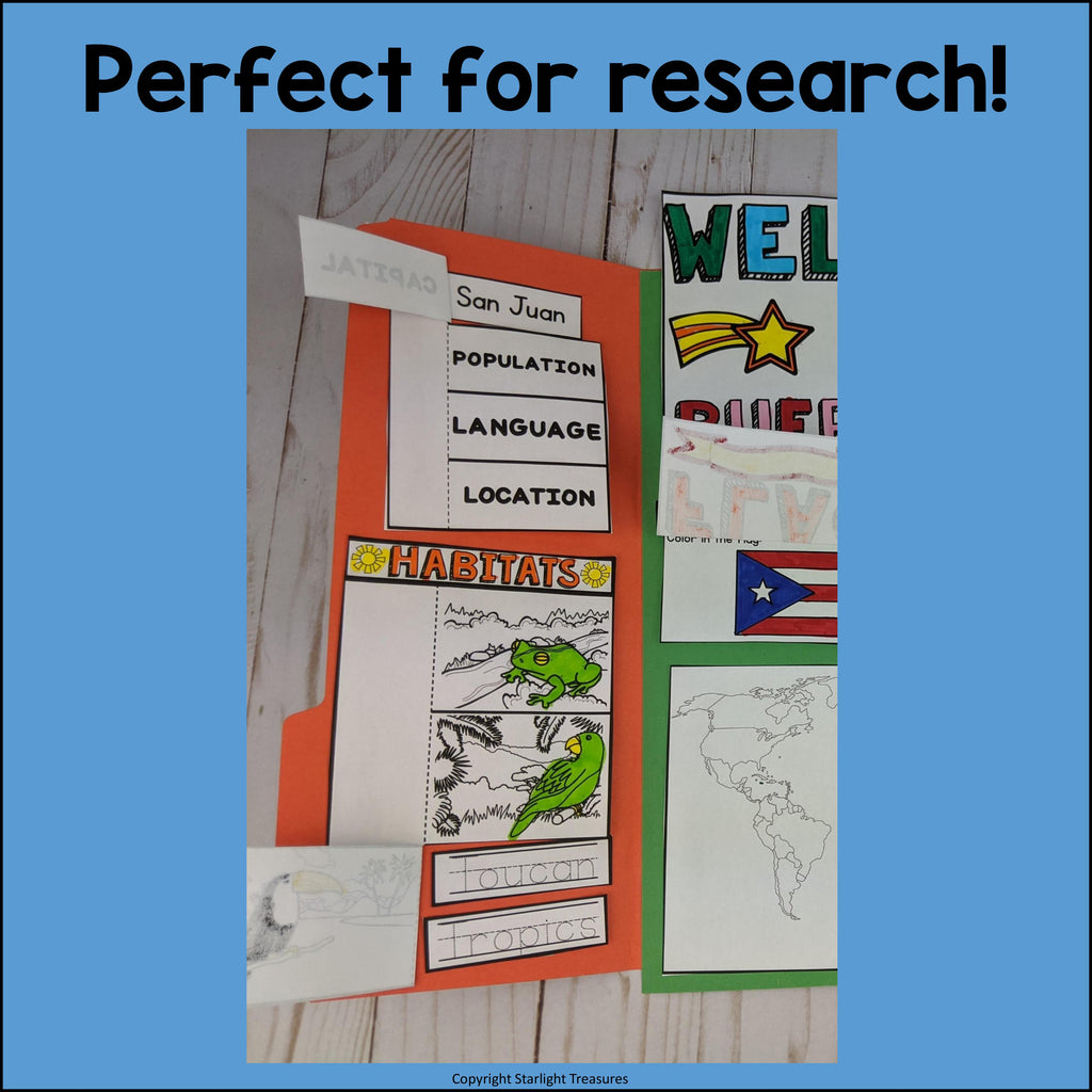 Puerto Rico Lapbook for Early Learners - A Country Study