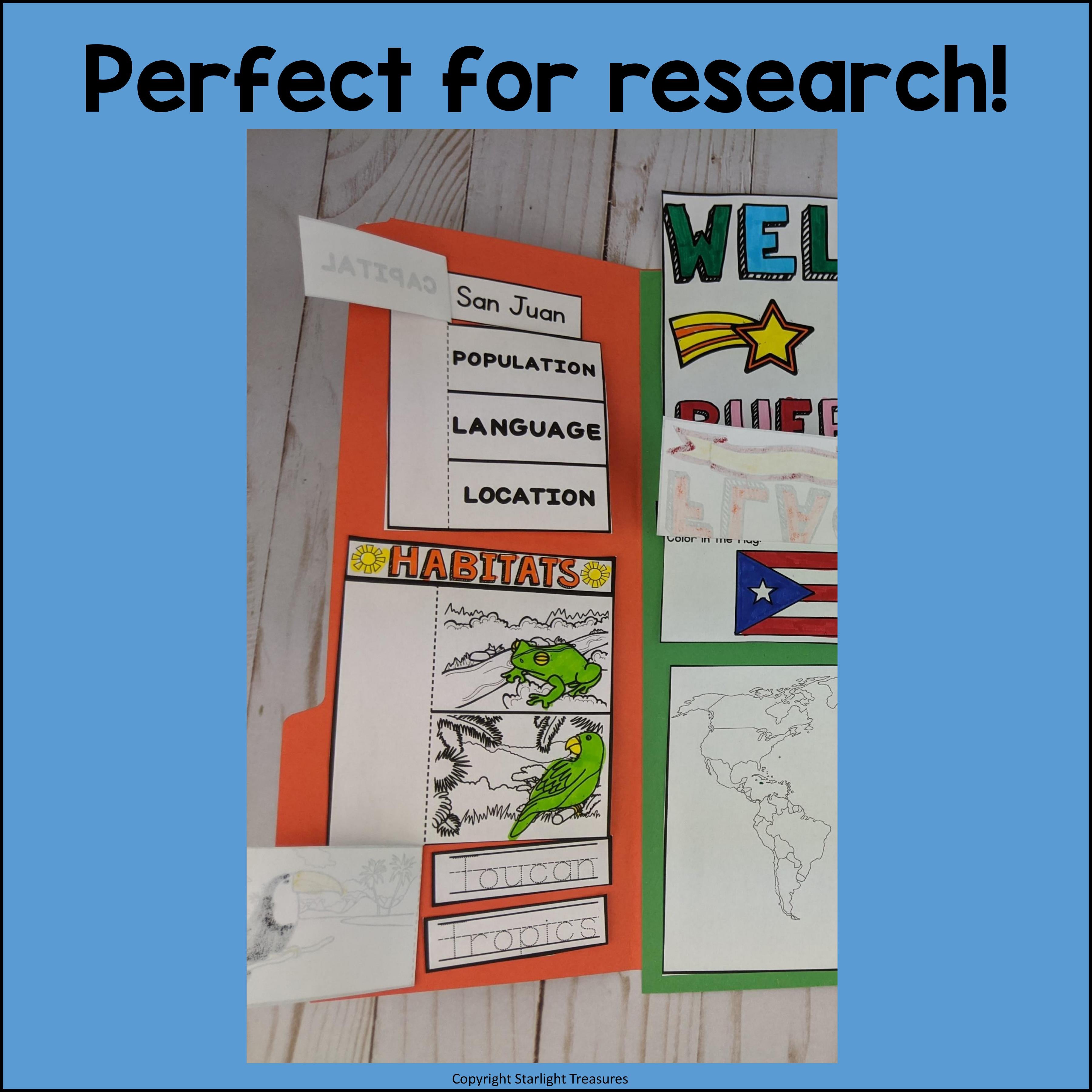 Puerto Rico Lapbook for Early Learners - A Country Study