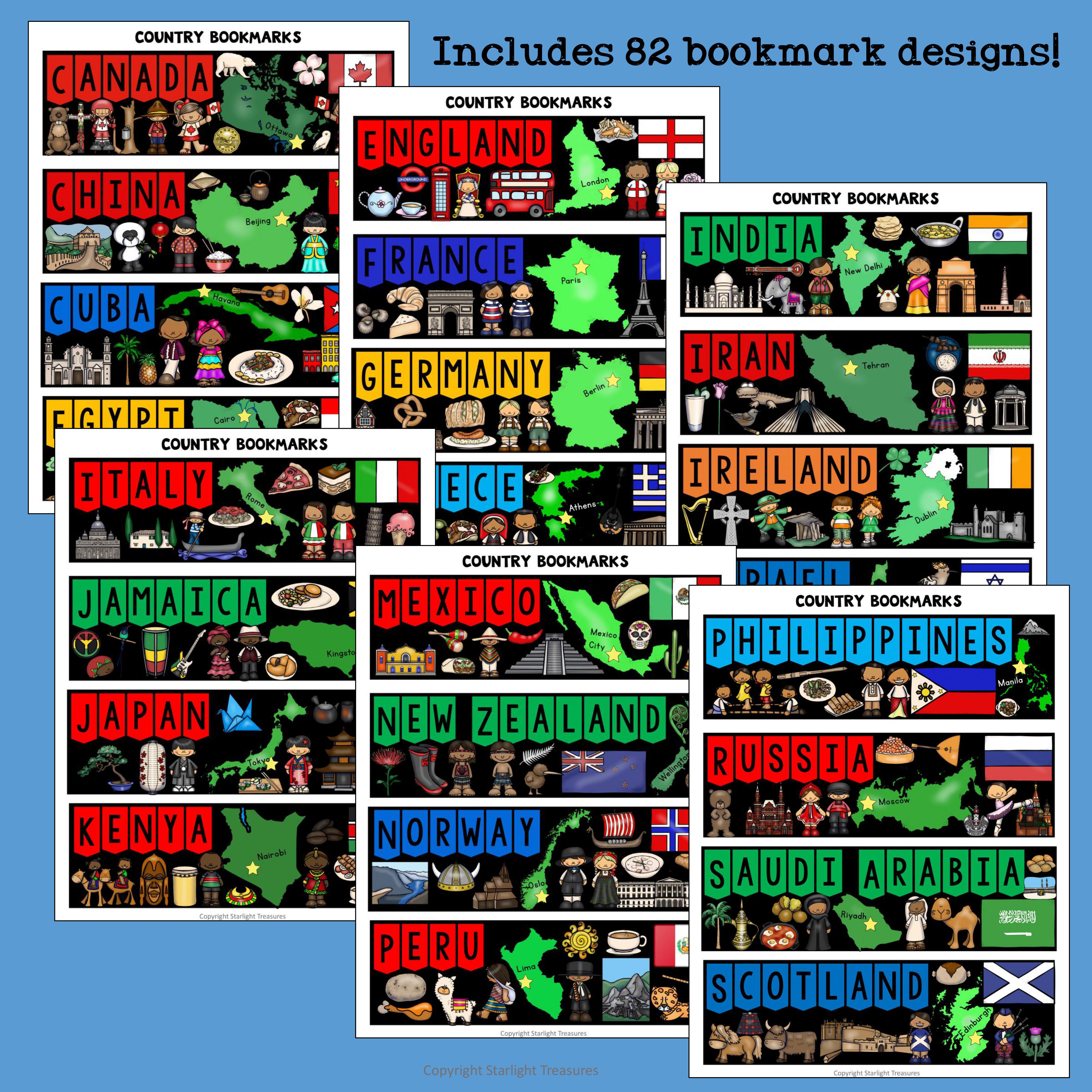Country Cut n' Color Bookmarks
