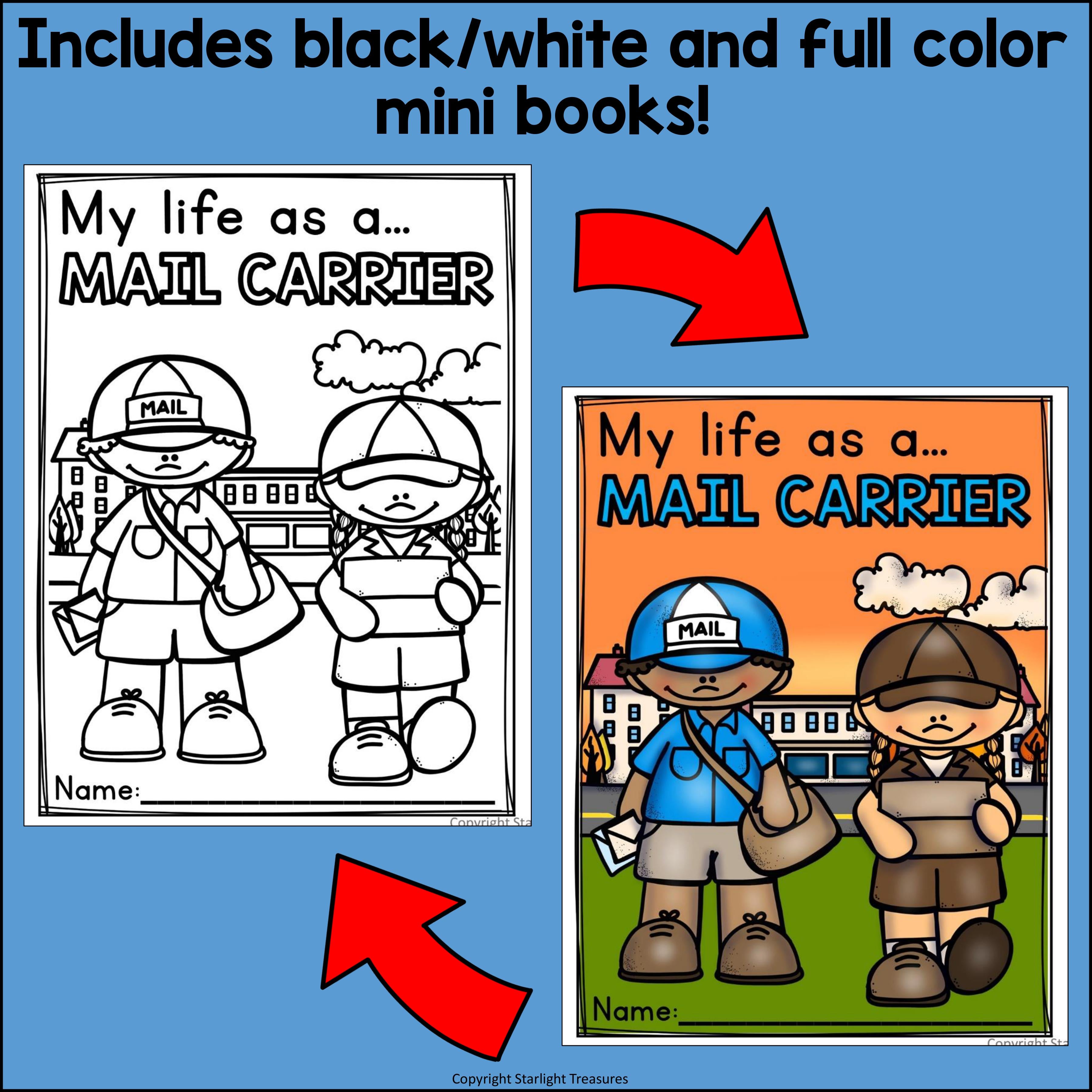 Mail Carrier Mini Book for Early Readers