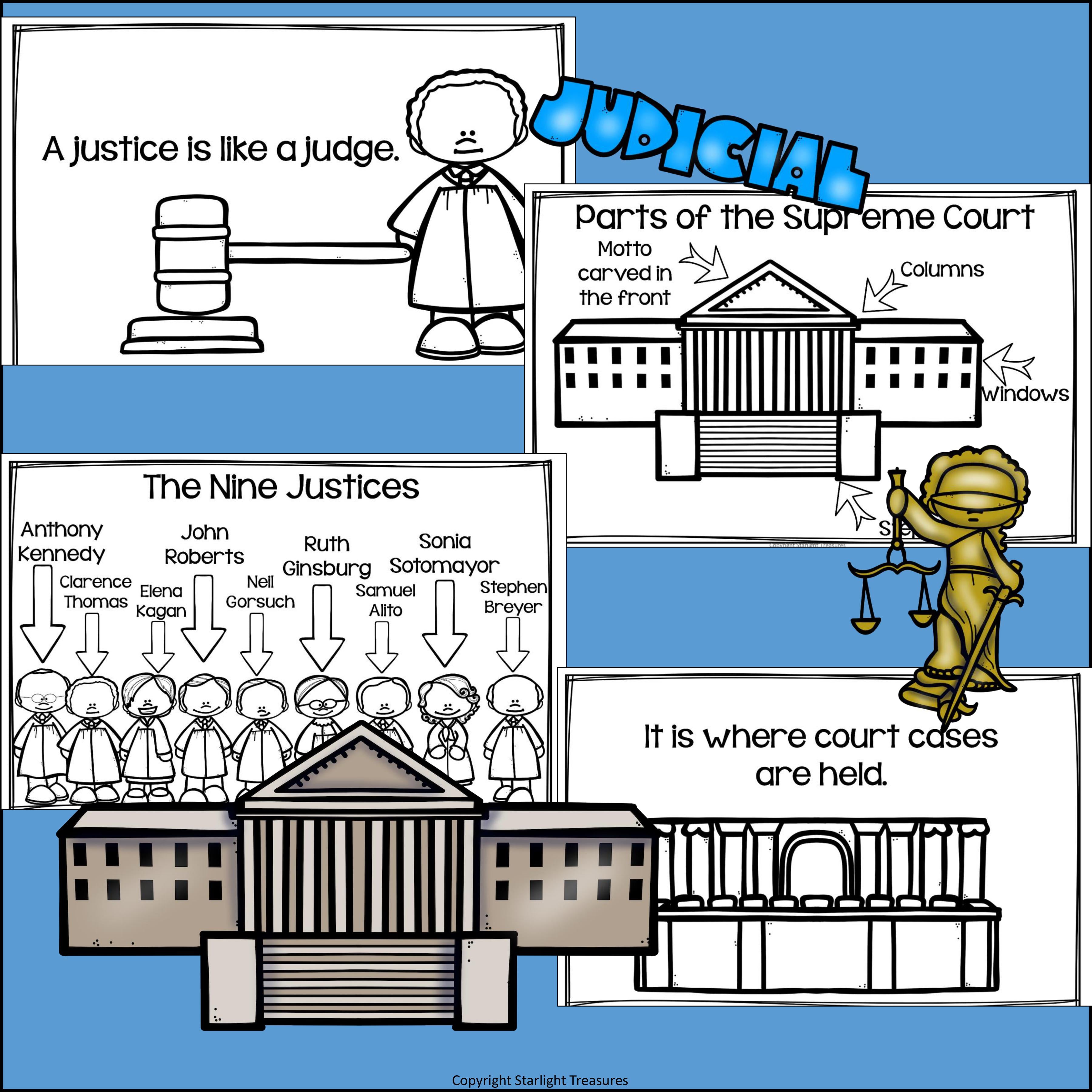Supreme Court Mini Book for Early Readers: American Symbols