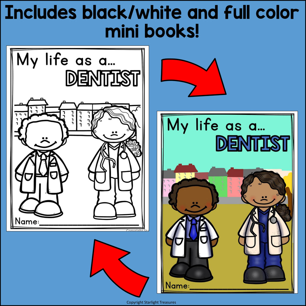 Dentist Mini Book for Early Readers 