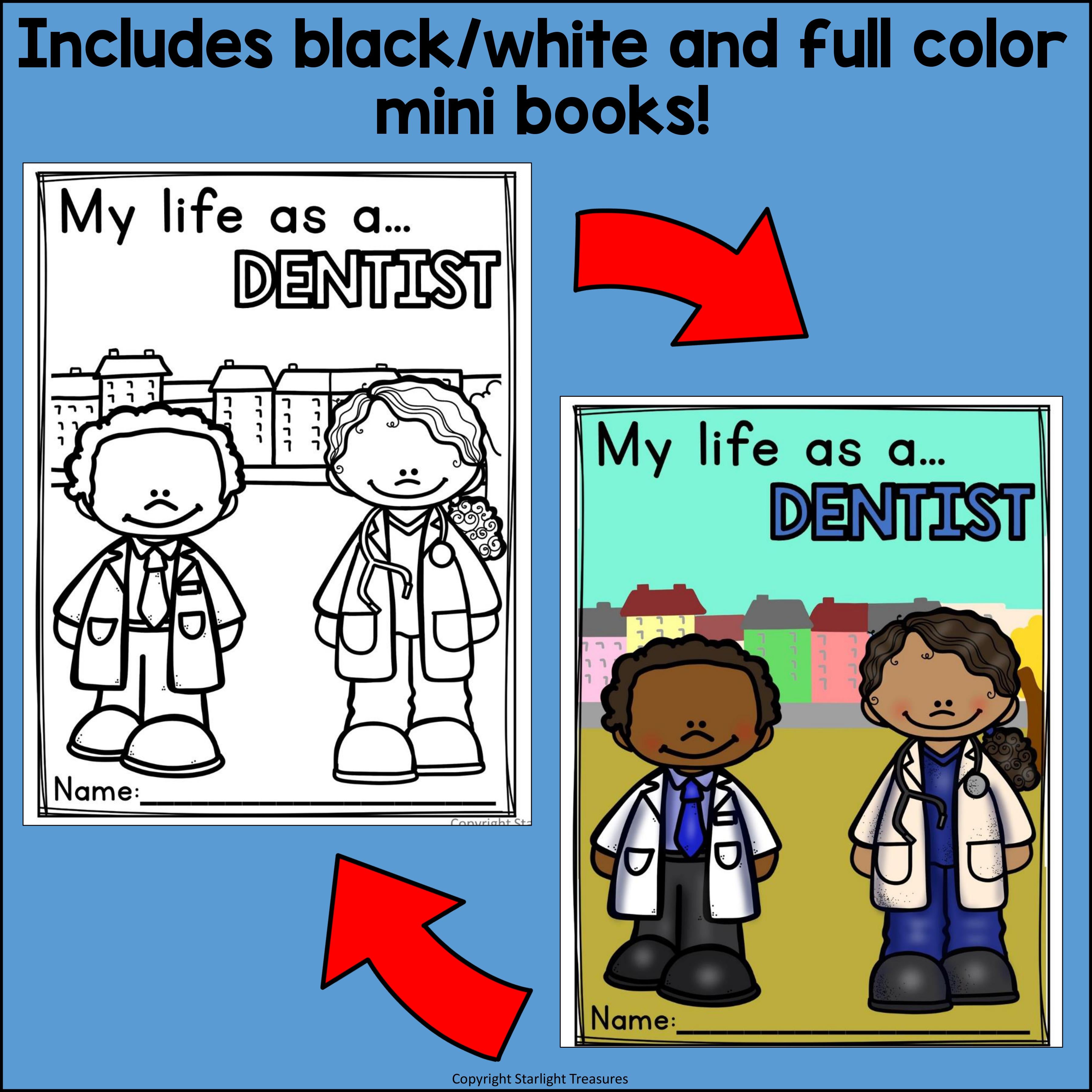 Dentist Mini Book for Early Readers 