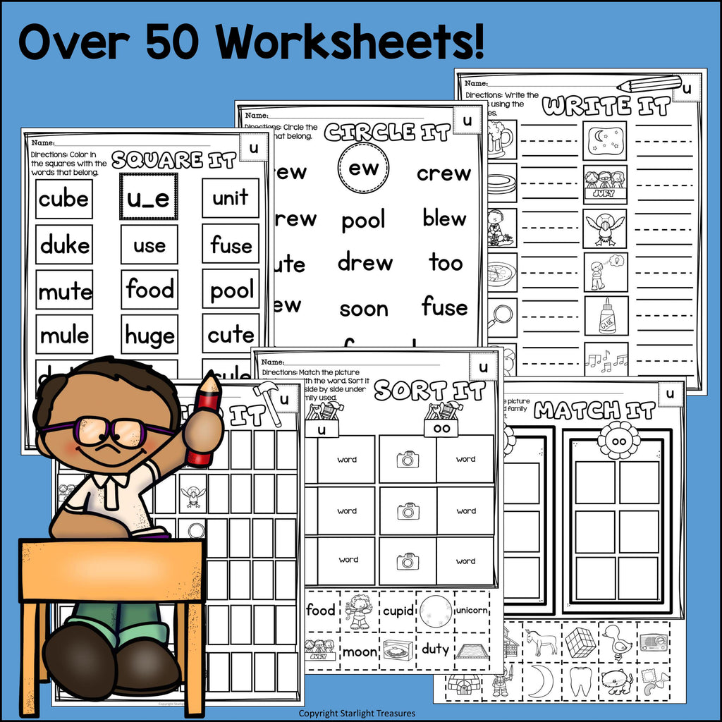 Long U Worksheets and Activities for Early Readers