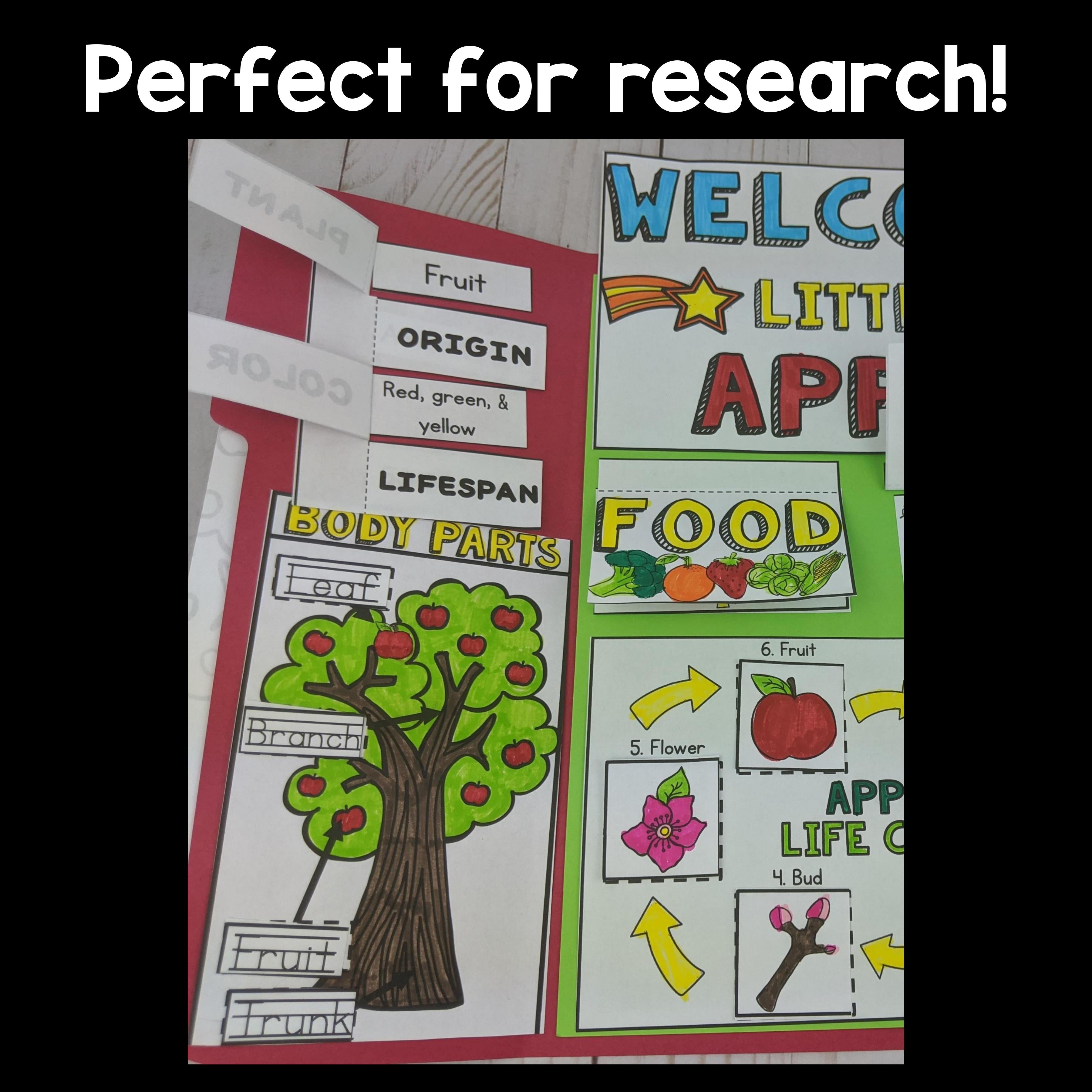 Apple Lapbook for Early Learners - Plant Study