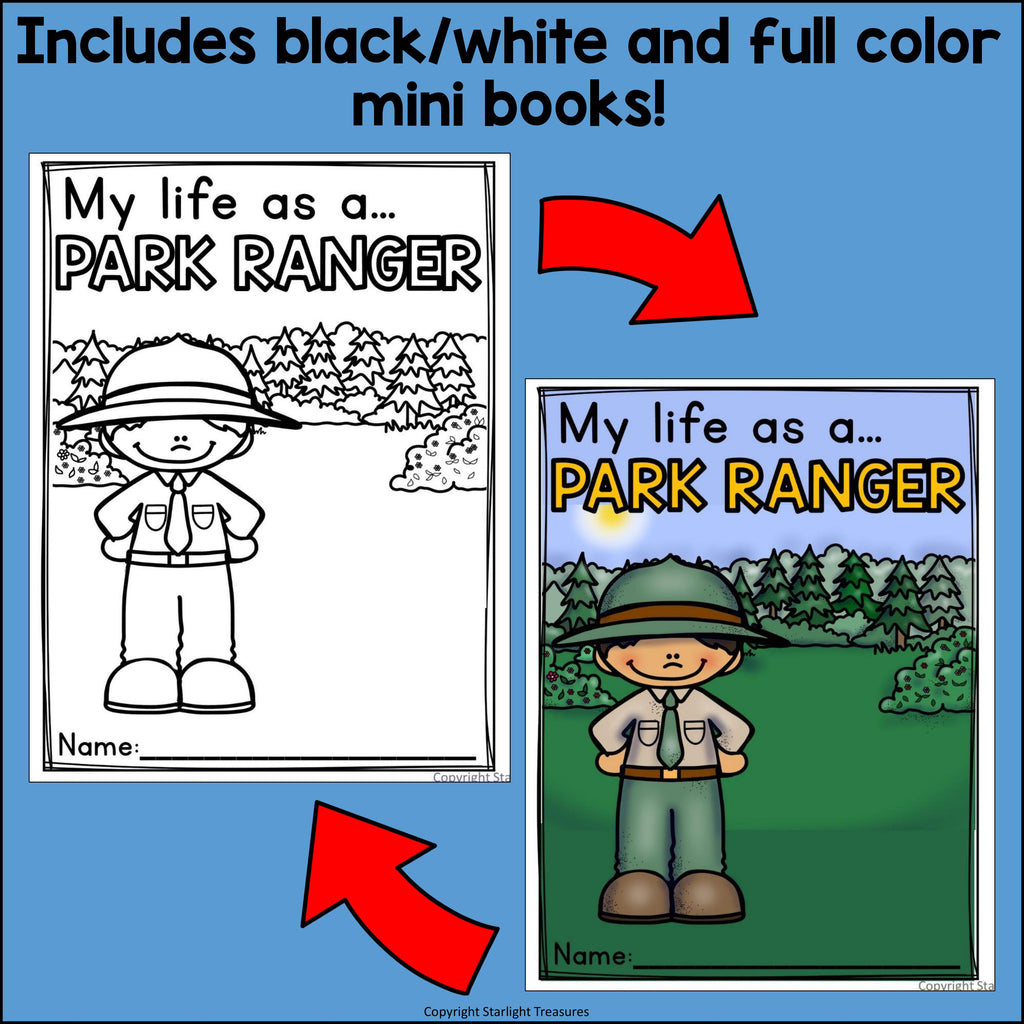 Park Ranger Mini Book for Early Reader
