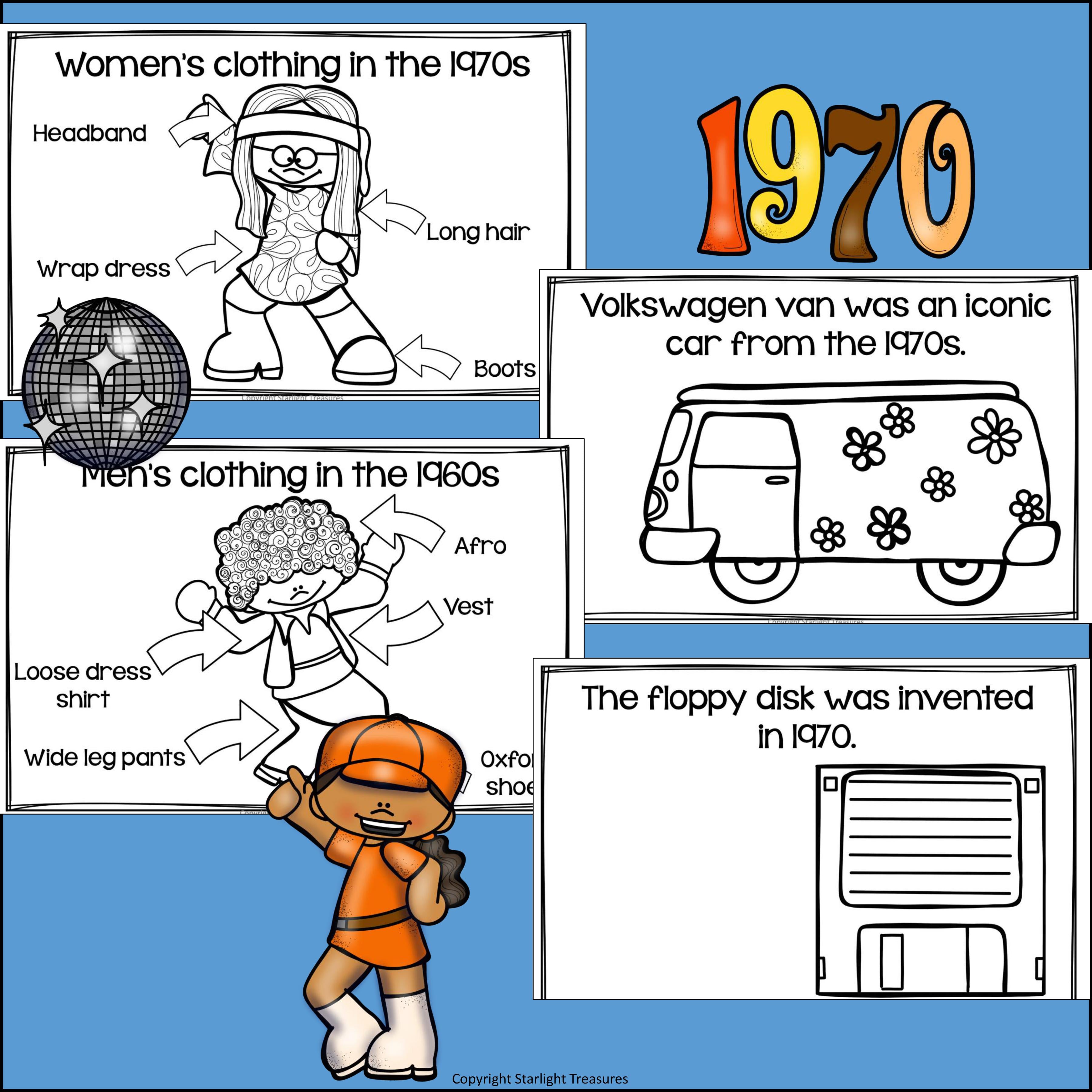  Life in the 1970s Mini Book for Early Readers