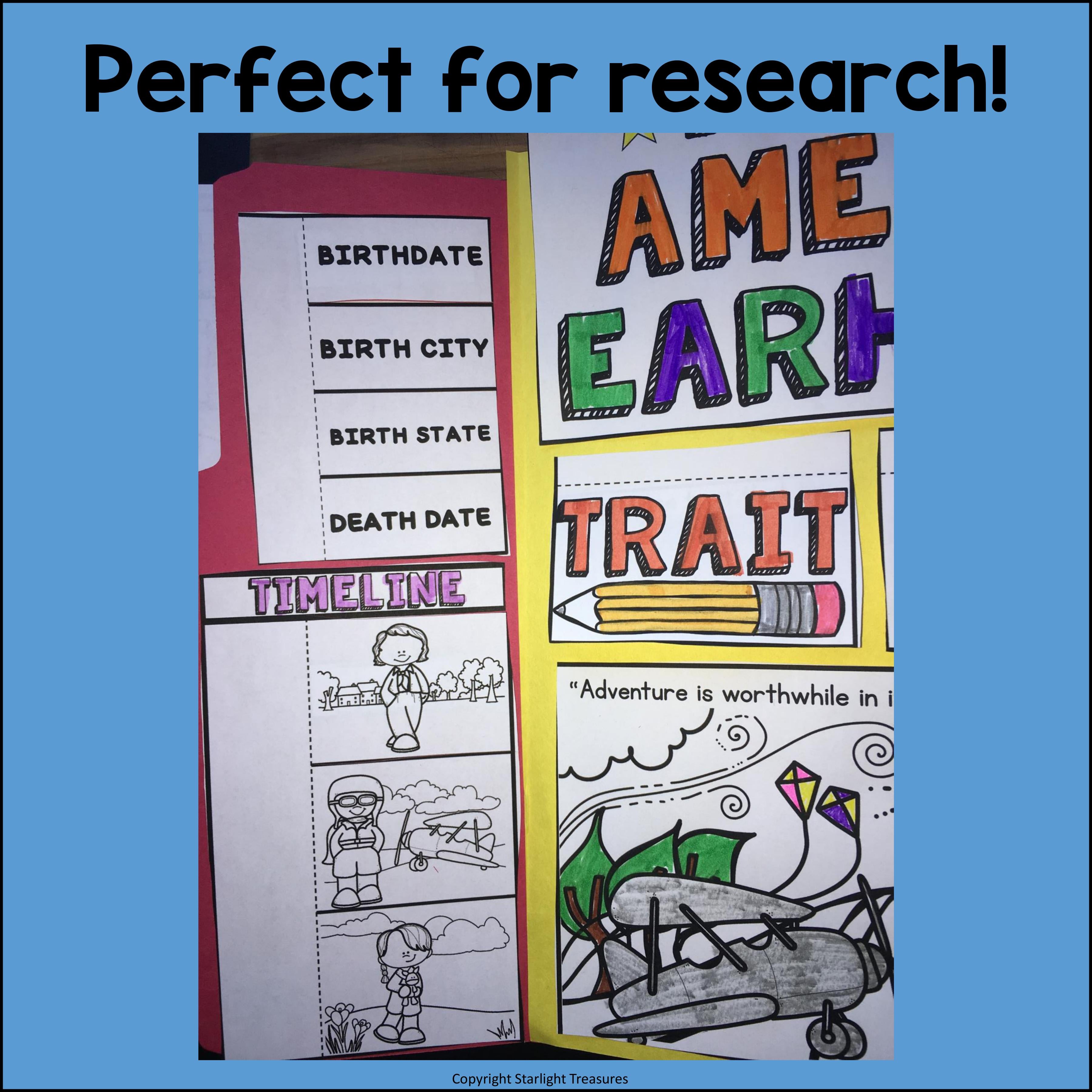 Amelia Earhart Lapbook for Early Learner