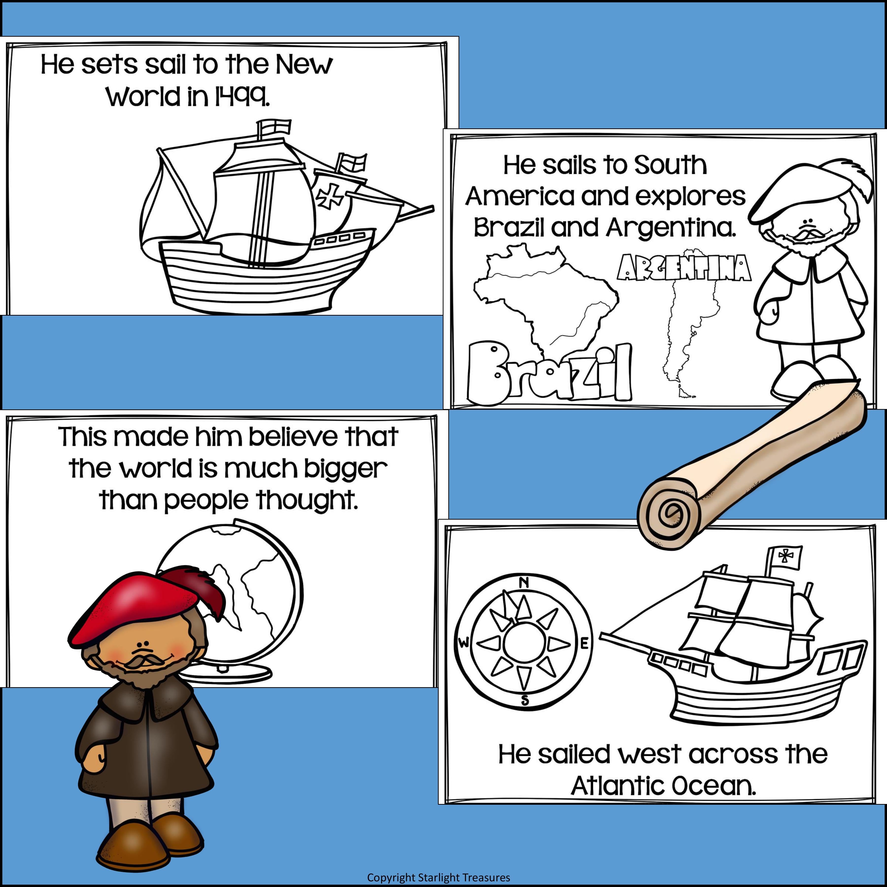 Amerigo Vespucci Mini Book for Early Readers