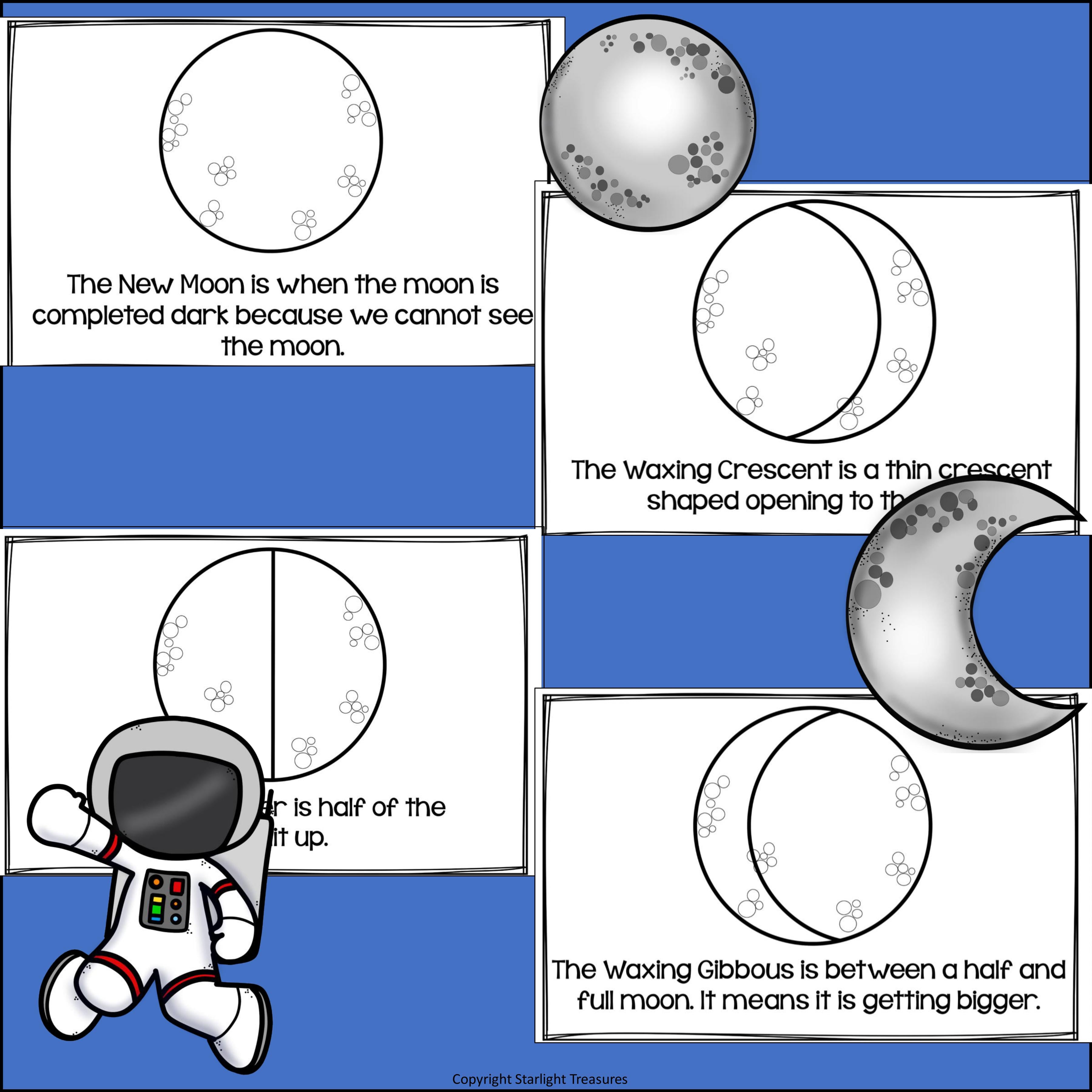 The Moon's Phases Mini Book for Early Readers: Phases of the Moon