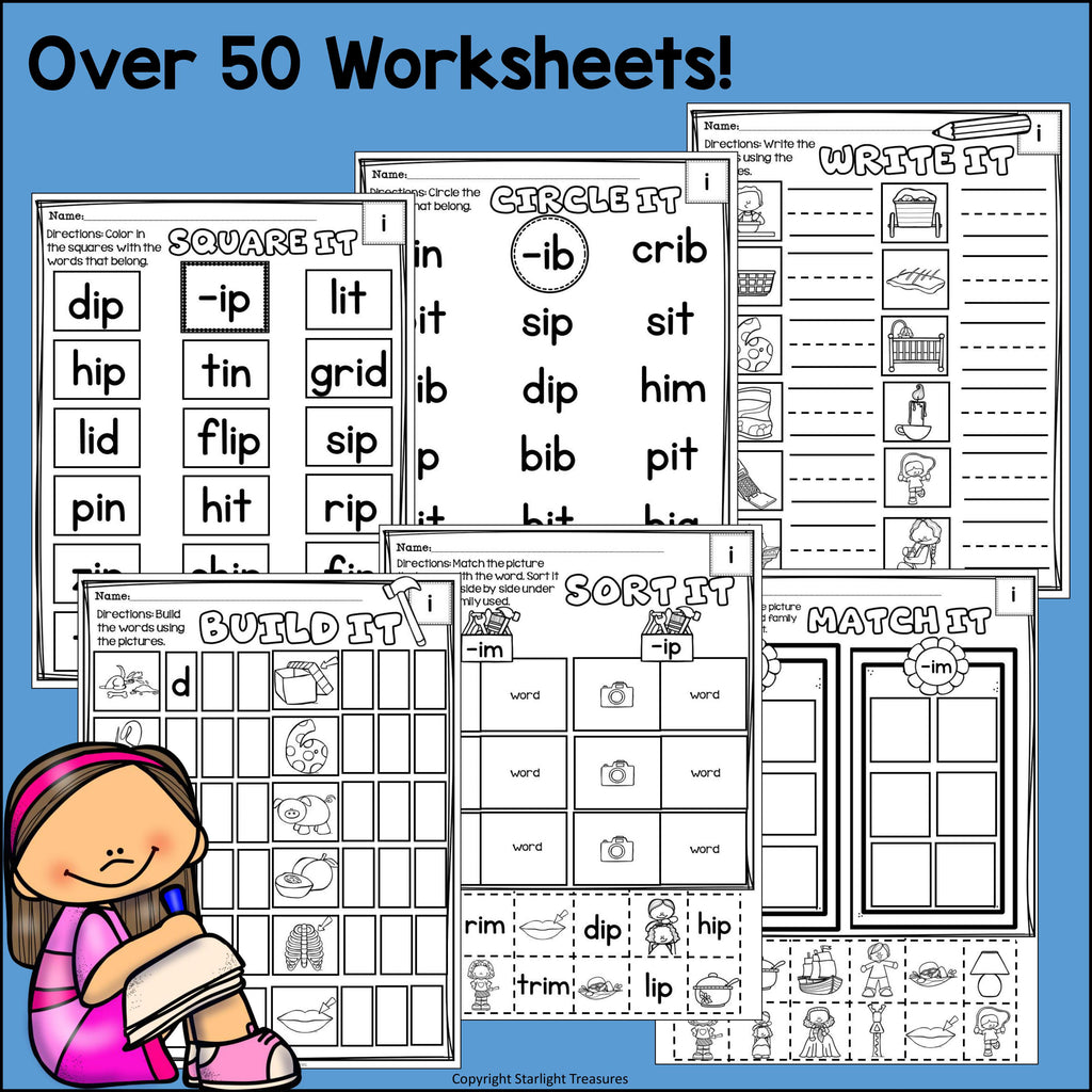 Short I Worksheets and Activities for Early Readers