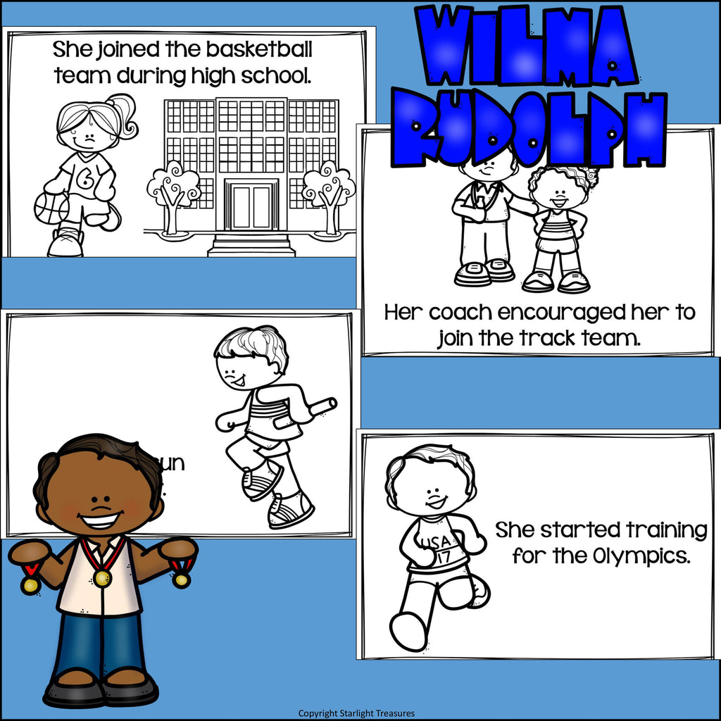 Wilma Rudolph Mini Book for Early Readers: Women's History Month