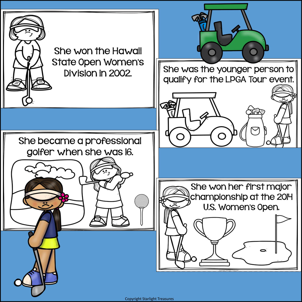 Michelle Wie Mini Book for Early Readers: Women's History Month