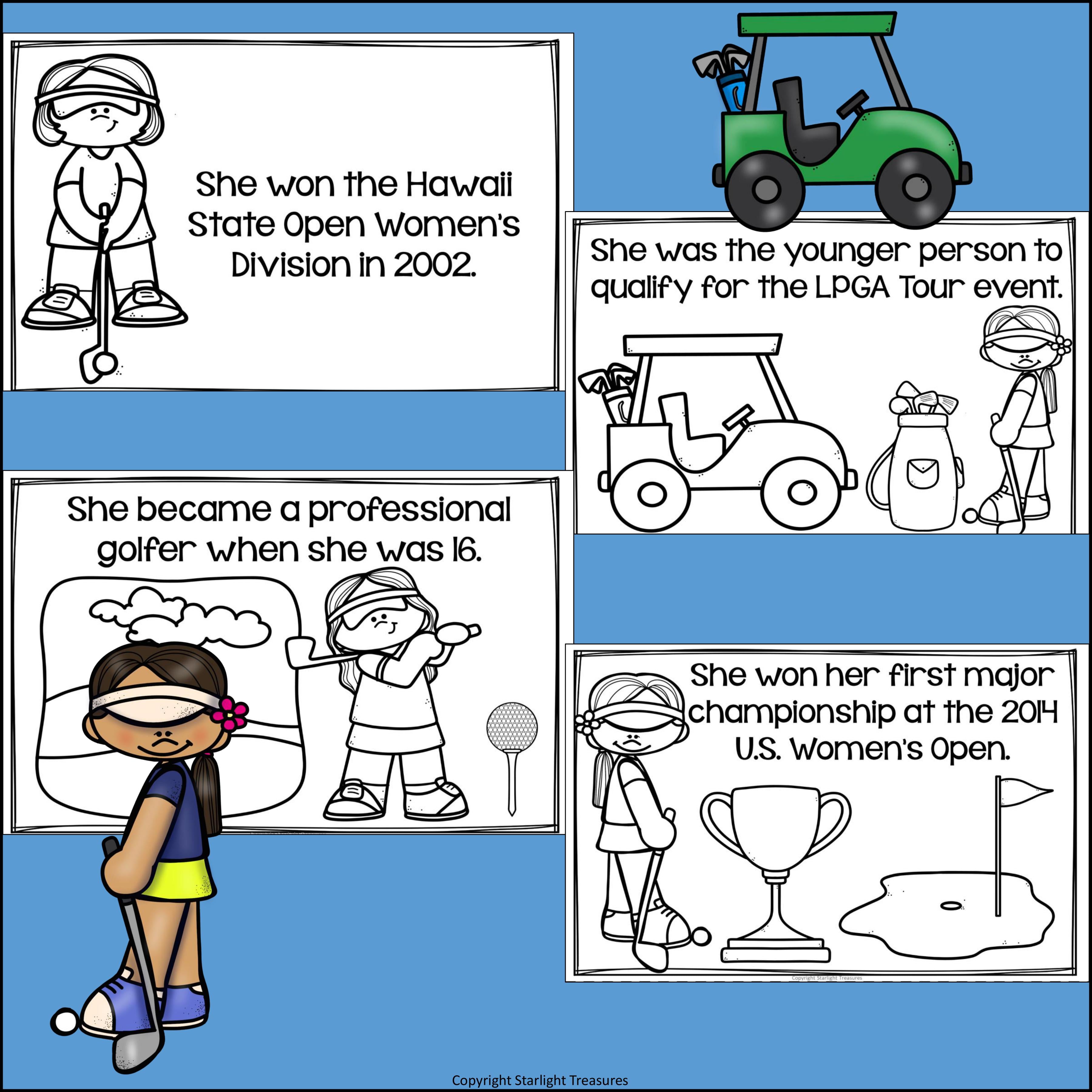Michelle Wie Mini Book for Early Readers: Women's History Month