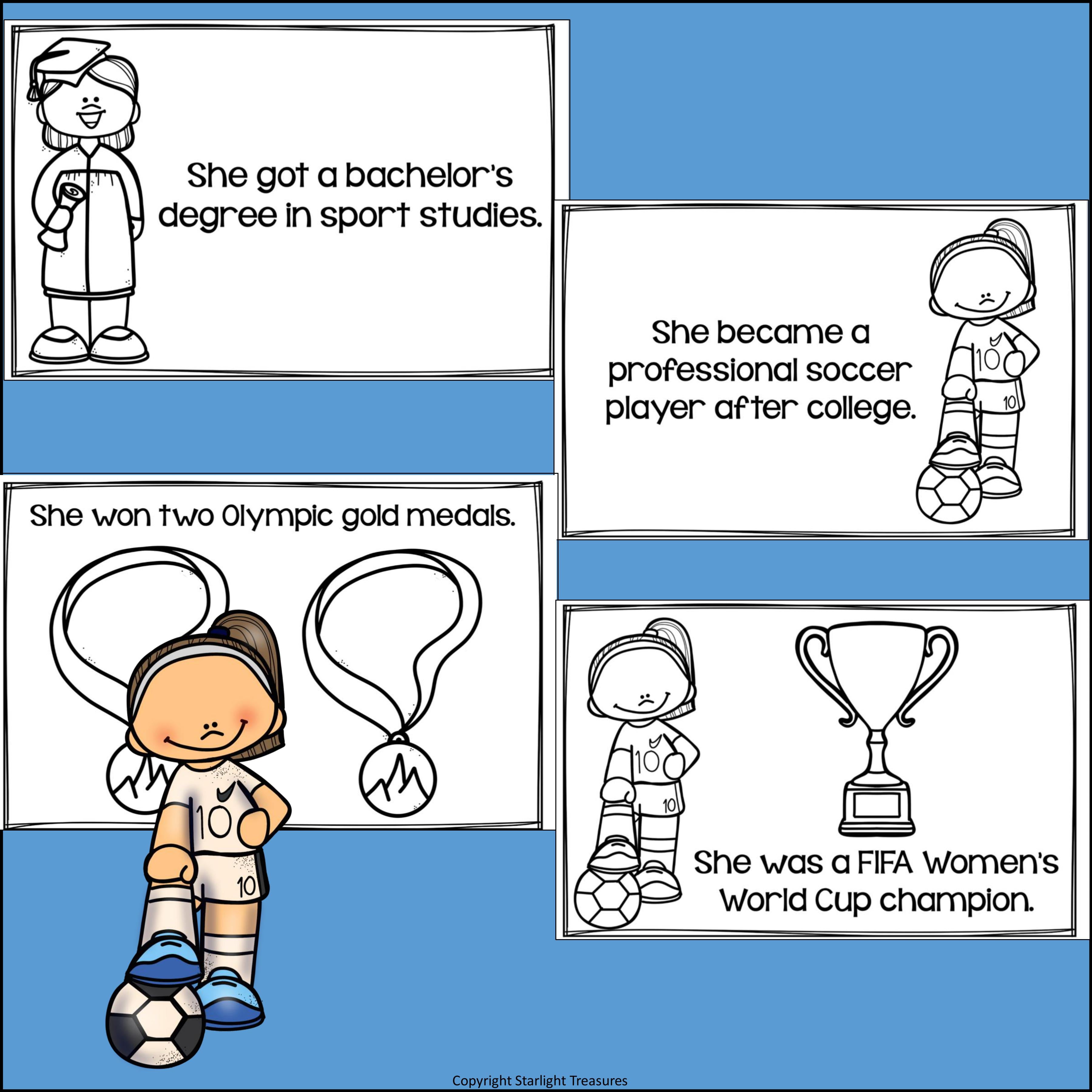 Carli Lloyd Mini Book for Early Readers: Women's History Month