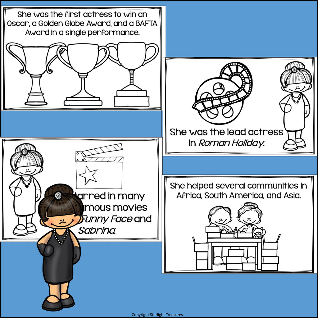 Audrey Hepburn Mini Book for Early Readers: Women's History Month