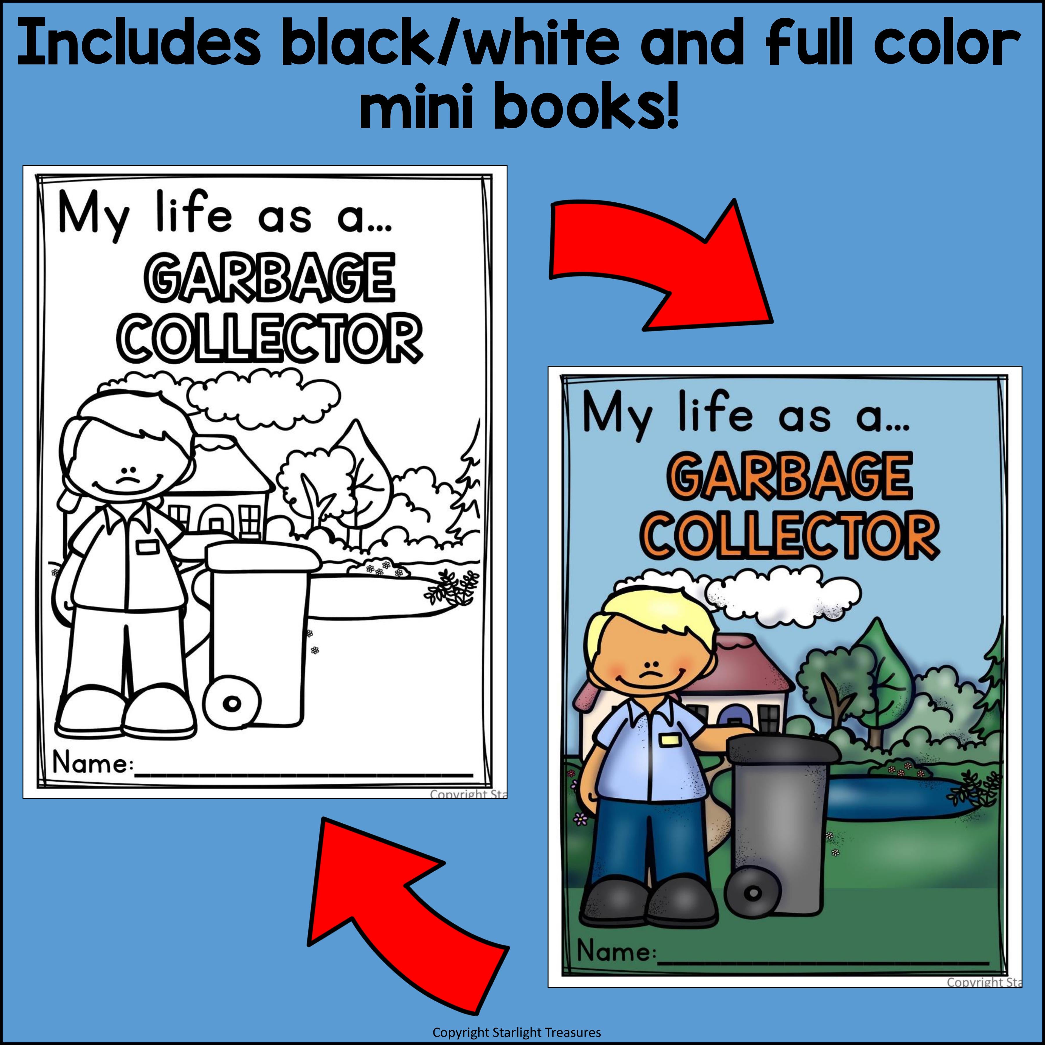Garbage Collector Mini Book for Early Readers 