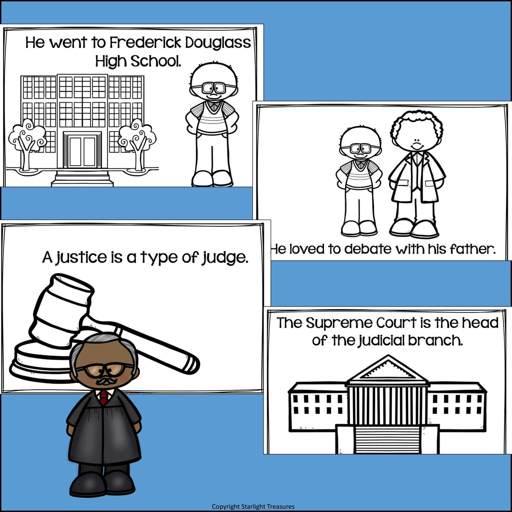 Thurgood Marshall Mini Book for Early Readers: Black History Month